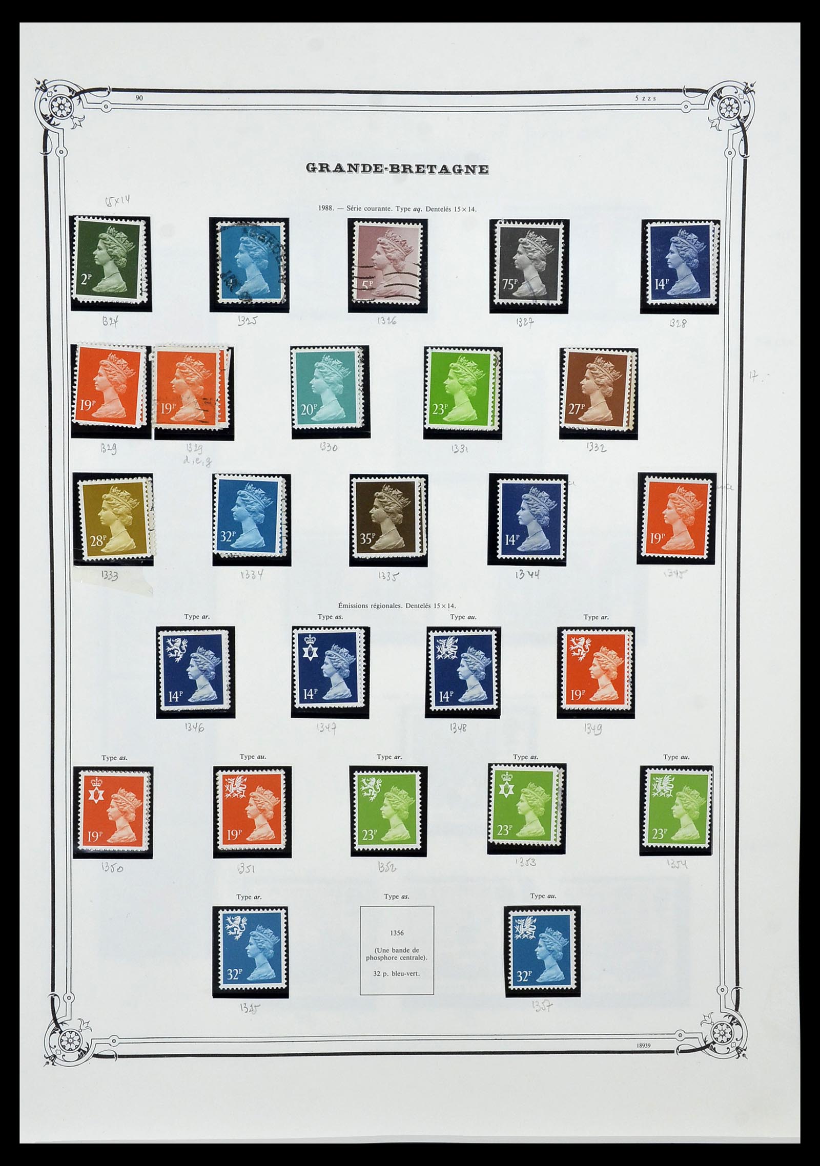 34535 073 - Postzegelverzameling 34535 Engeland en koloniën 1847-1991.