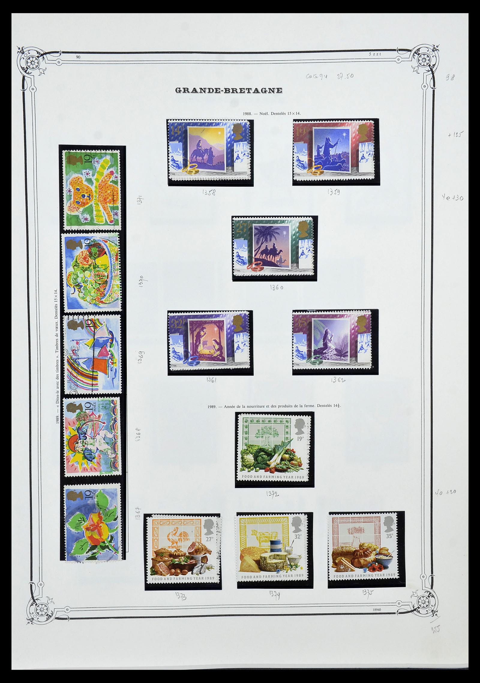 34535 074 - Postzegelverzameling 34535 Engeland en koloniën 1847-1991.