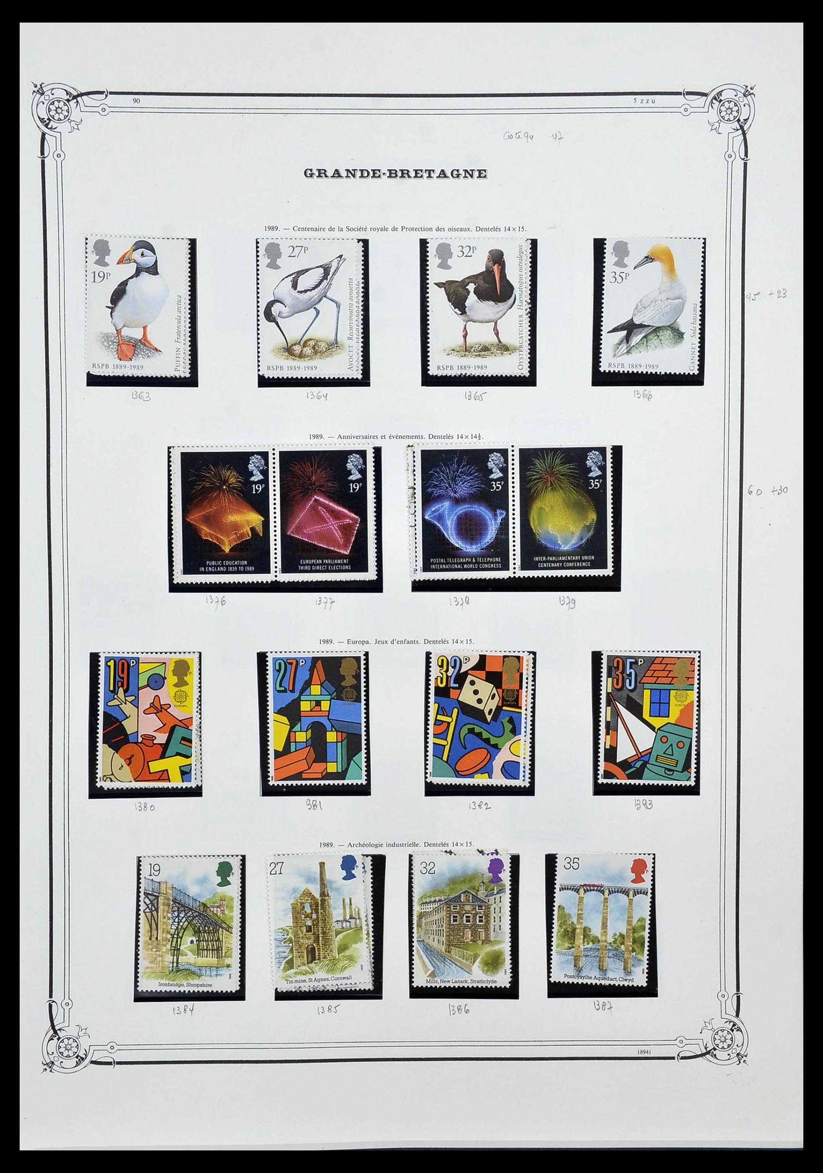 34535 075 - Postzegelverzameling 34535 Engeland en koloniën 1847-1991.