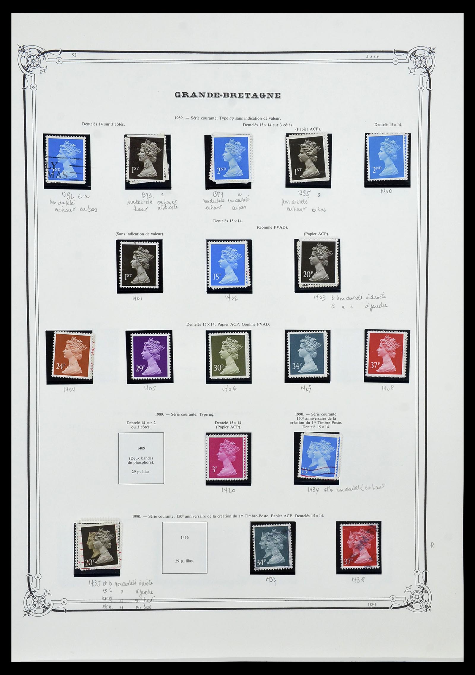 34535 076 - Postzegelverzameling 34535 Engeland en koloniën 1847-1991.