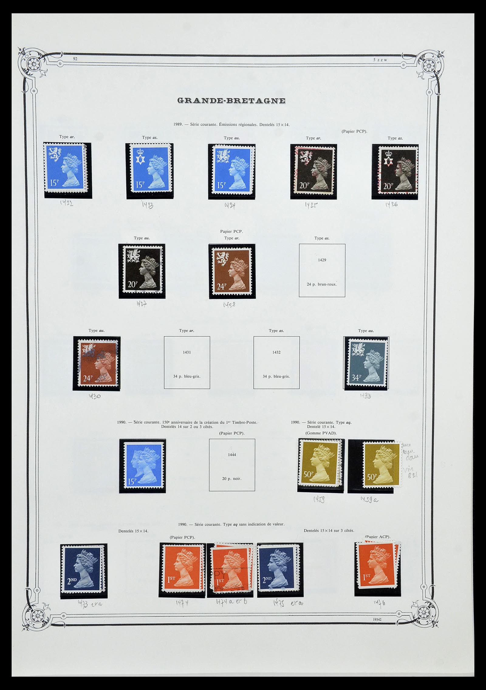 34535 077 - Postzegelverzameling 34535 Engeland en koloniën 1847-1991.