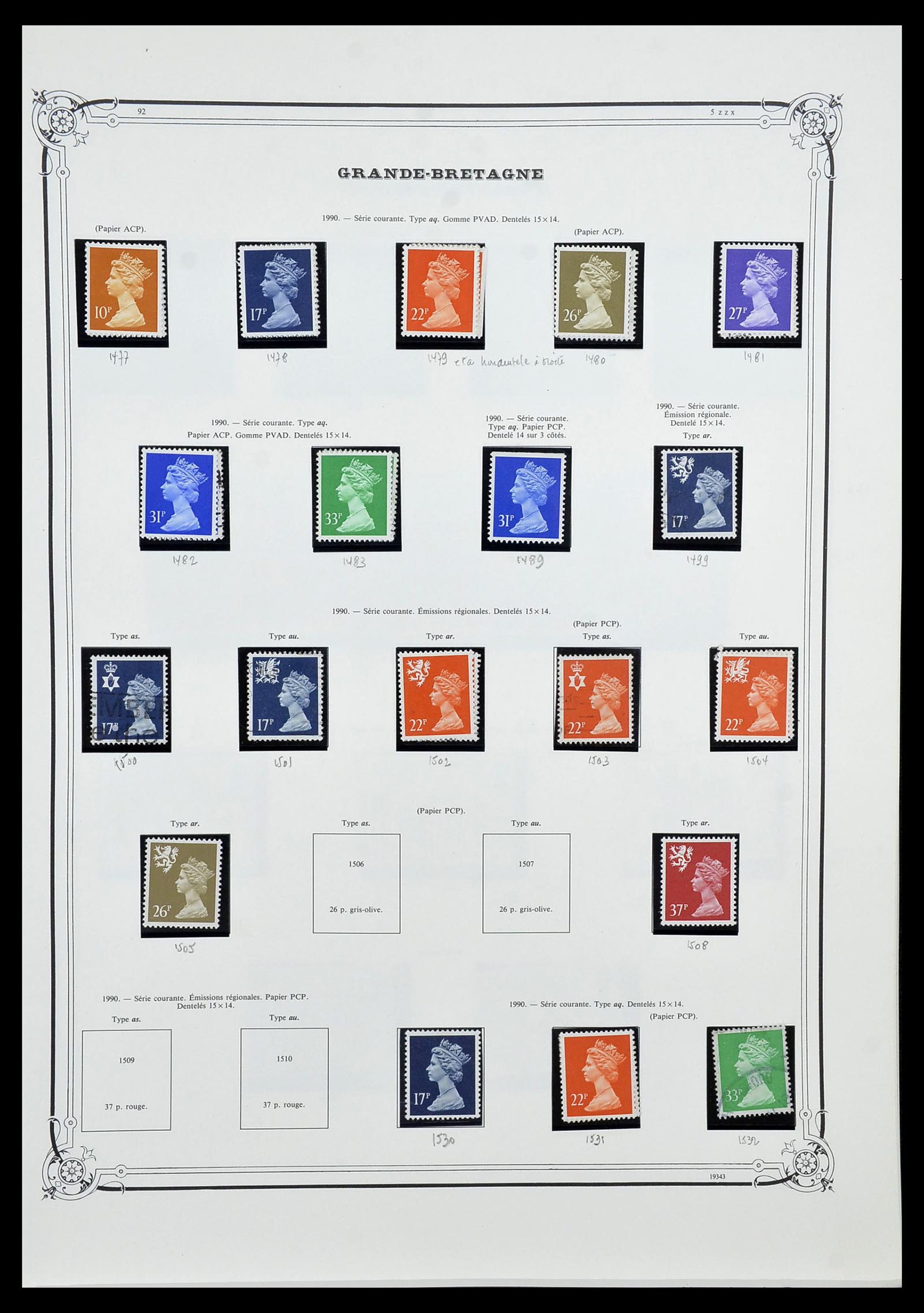 34535 078 - Postzegelverzameling 34535 Engeland en koloniën 1847-1991.