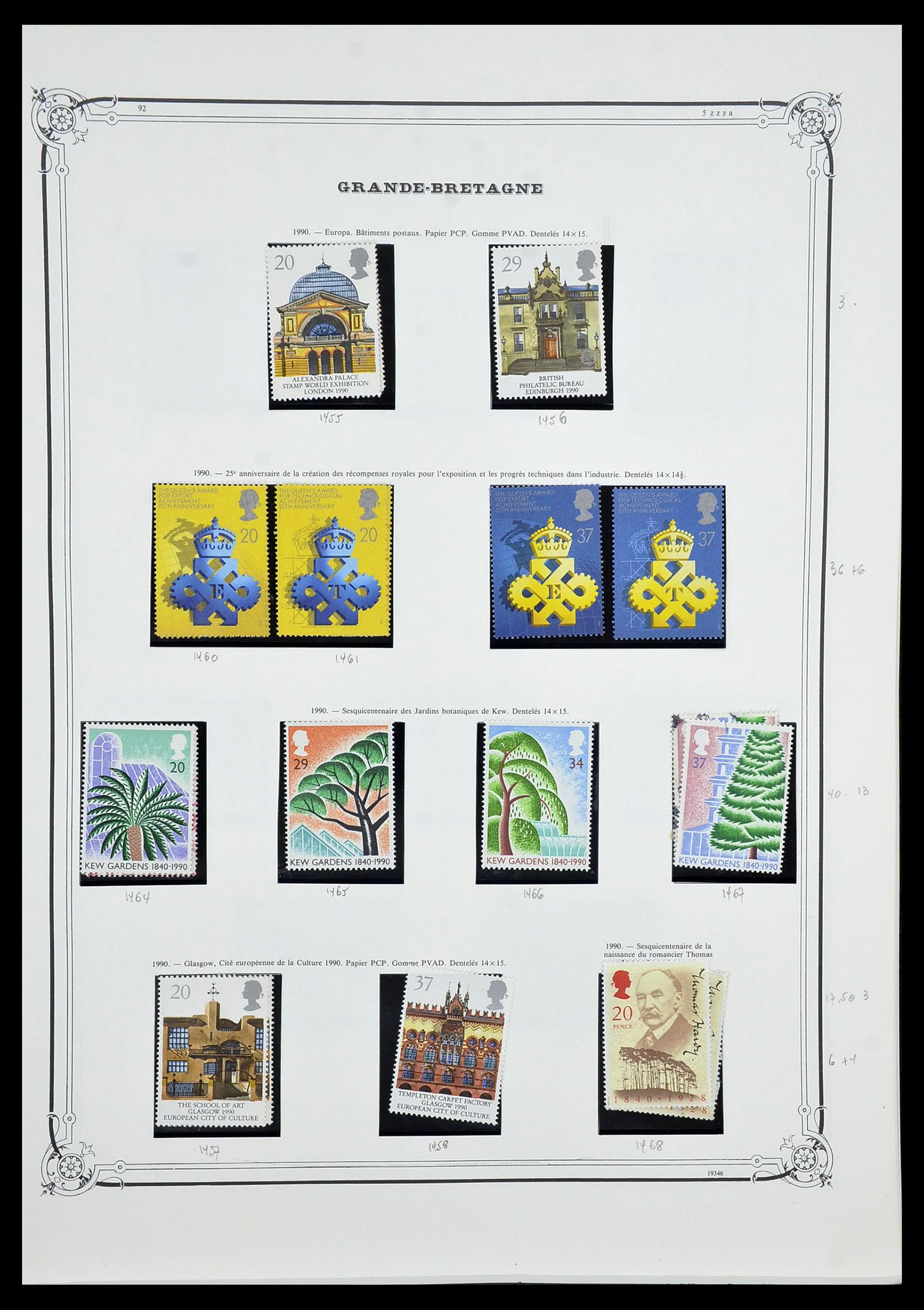 34535 081 - Postzegelverzameling 34535 Engeland en koloniën 1847-1991.