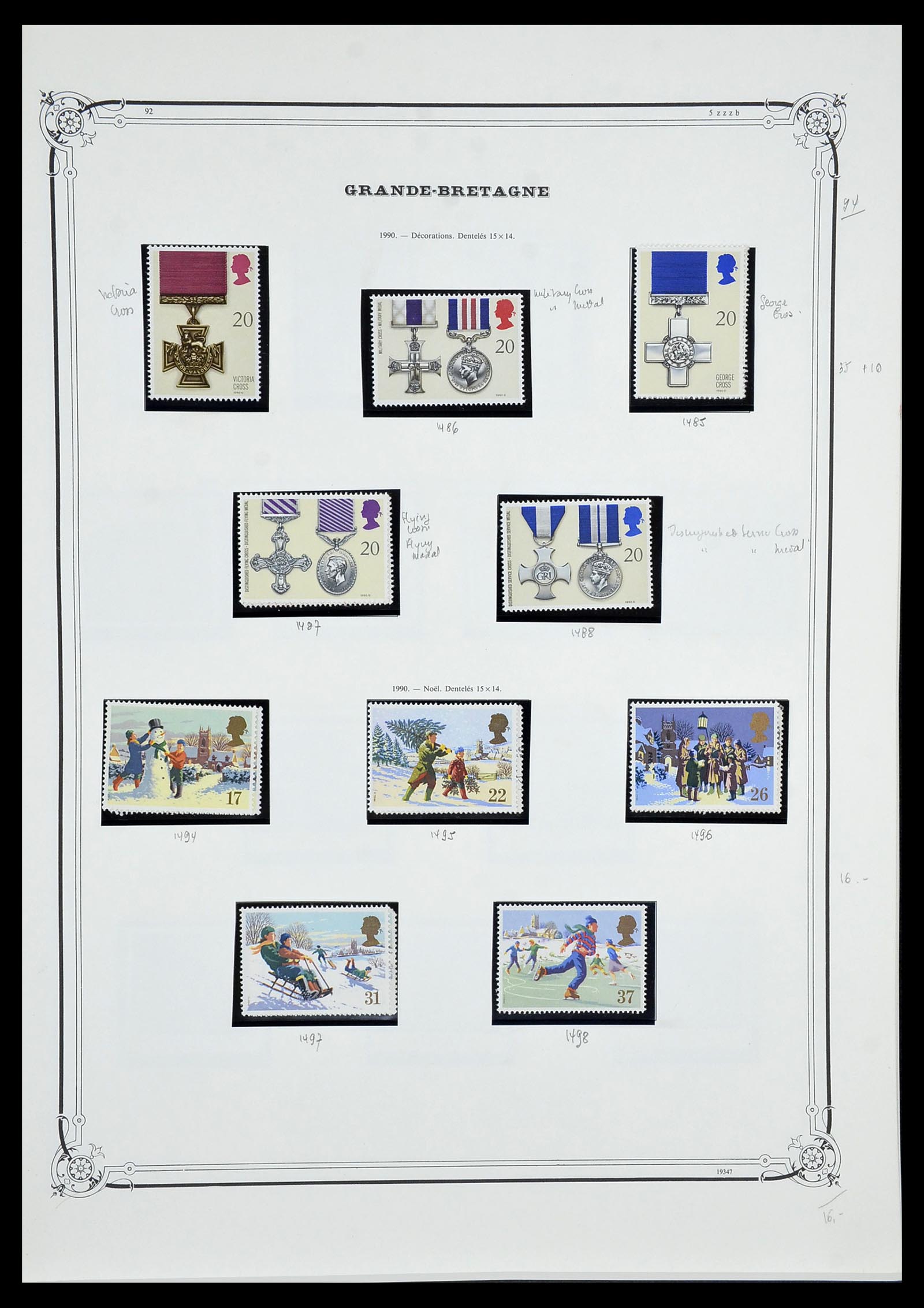 34535 082 - Postzegelverzameling 34535 Engeland en koloniën 1847-1991.