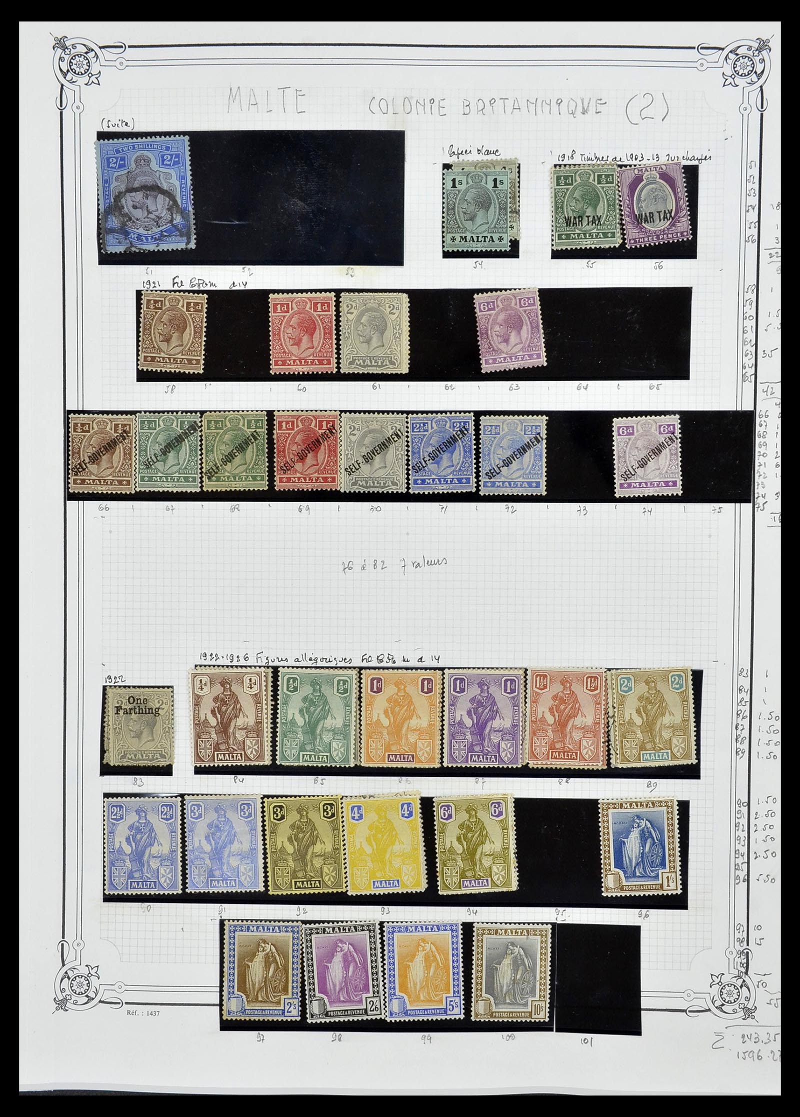34535 322 - Postzegelverzameling 34535 Engeland en koloniën 1847-1991.