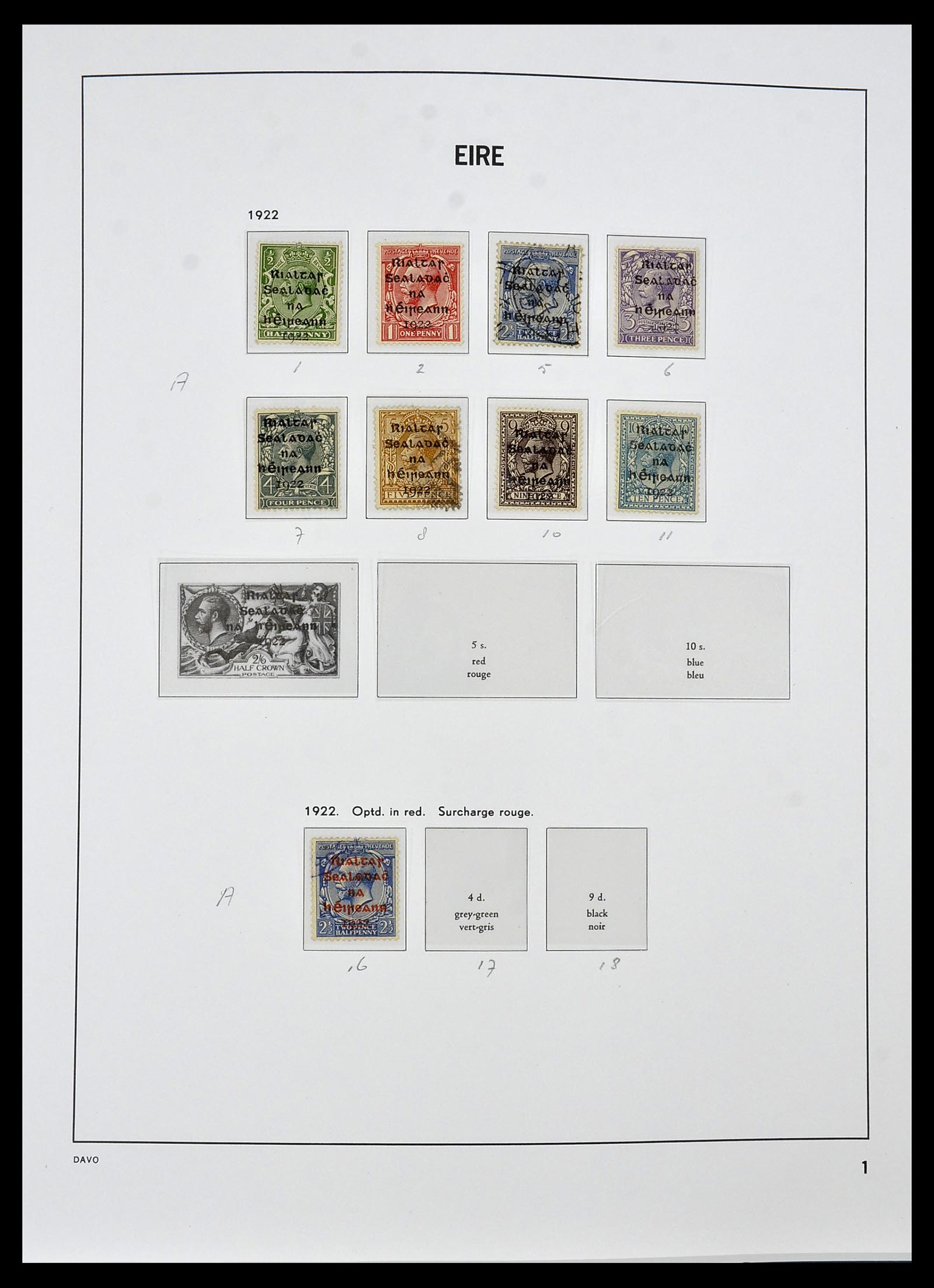 34536 001 - Postzegelverzameling 34536 Ierland 1922-2001.