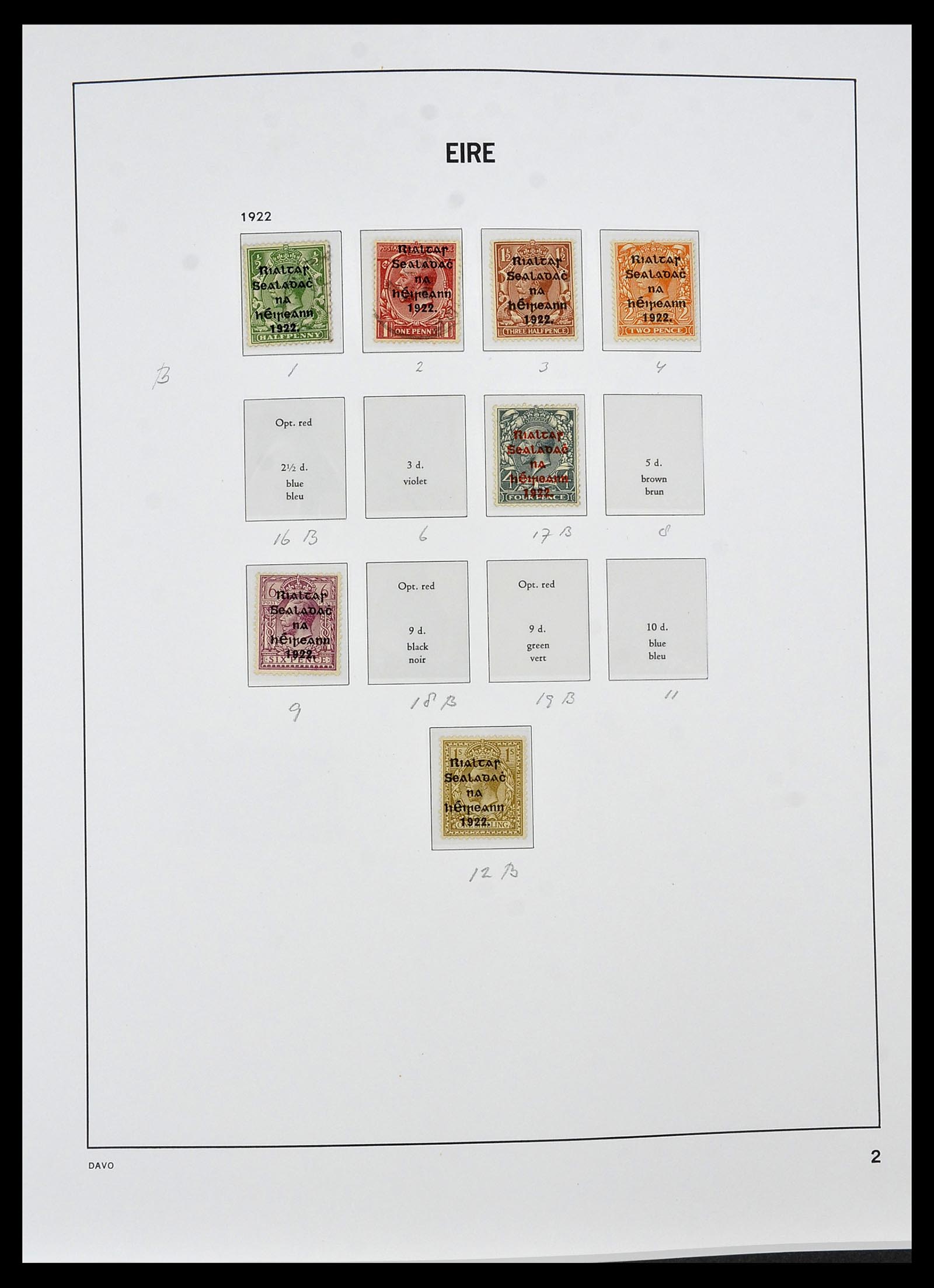 34536 002 - Postzegelverzameling 34536 Ierland 1922-2001.