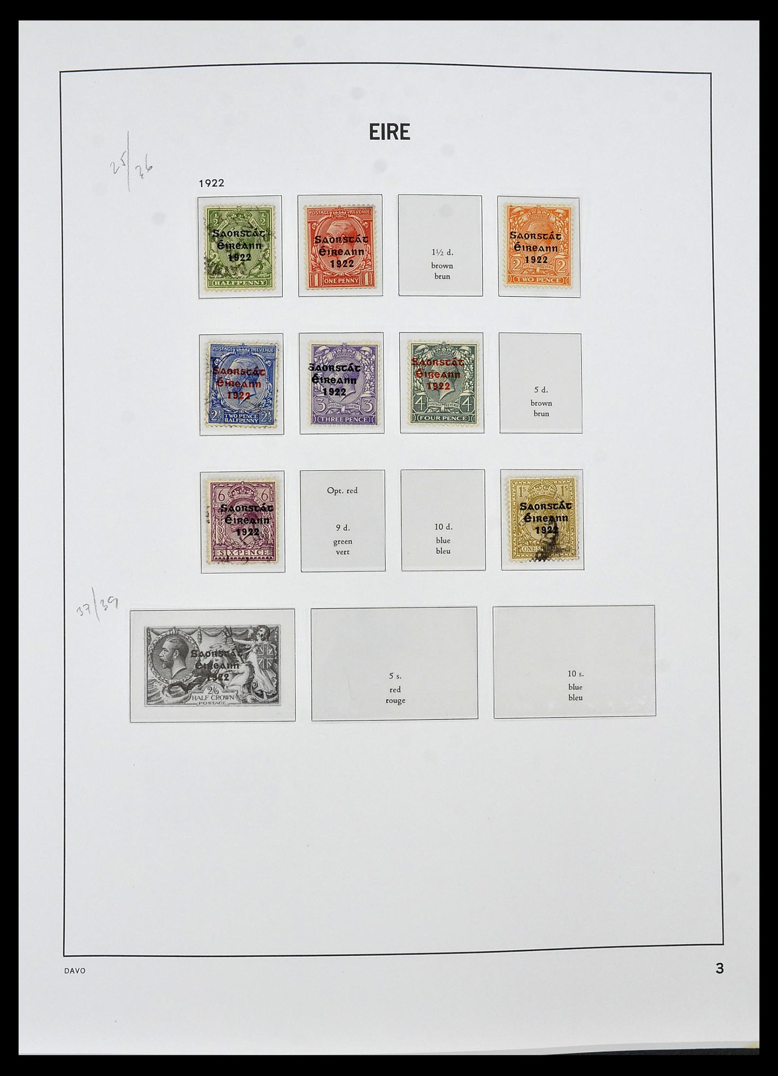 34536 003 - Postzegelverzameling 34536 Ierland 1922-2001.