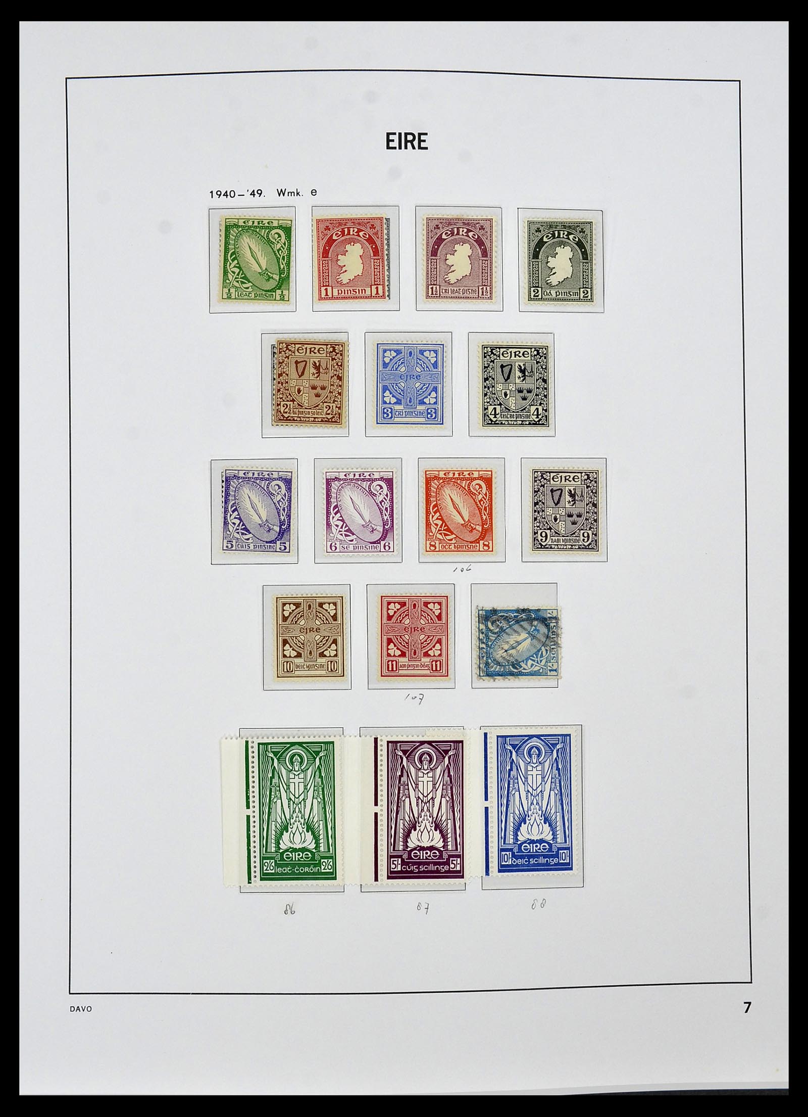 34536 007 - Postzegelverzameling 34536 Ierland 1922-2001.