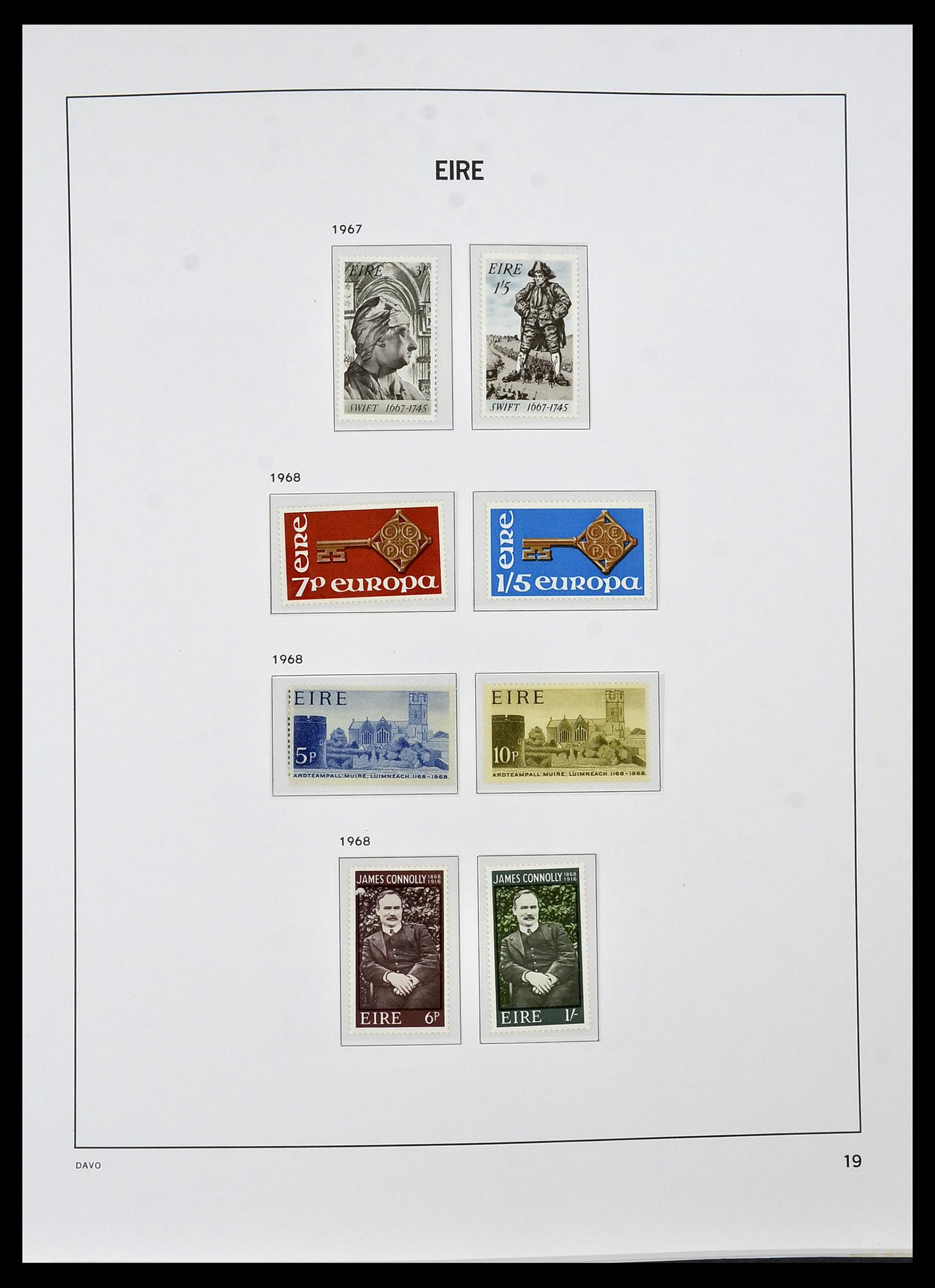 34536 019 - Postzegelverzameling 34536 Ierland 1922-2001.