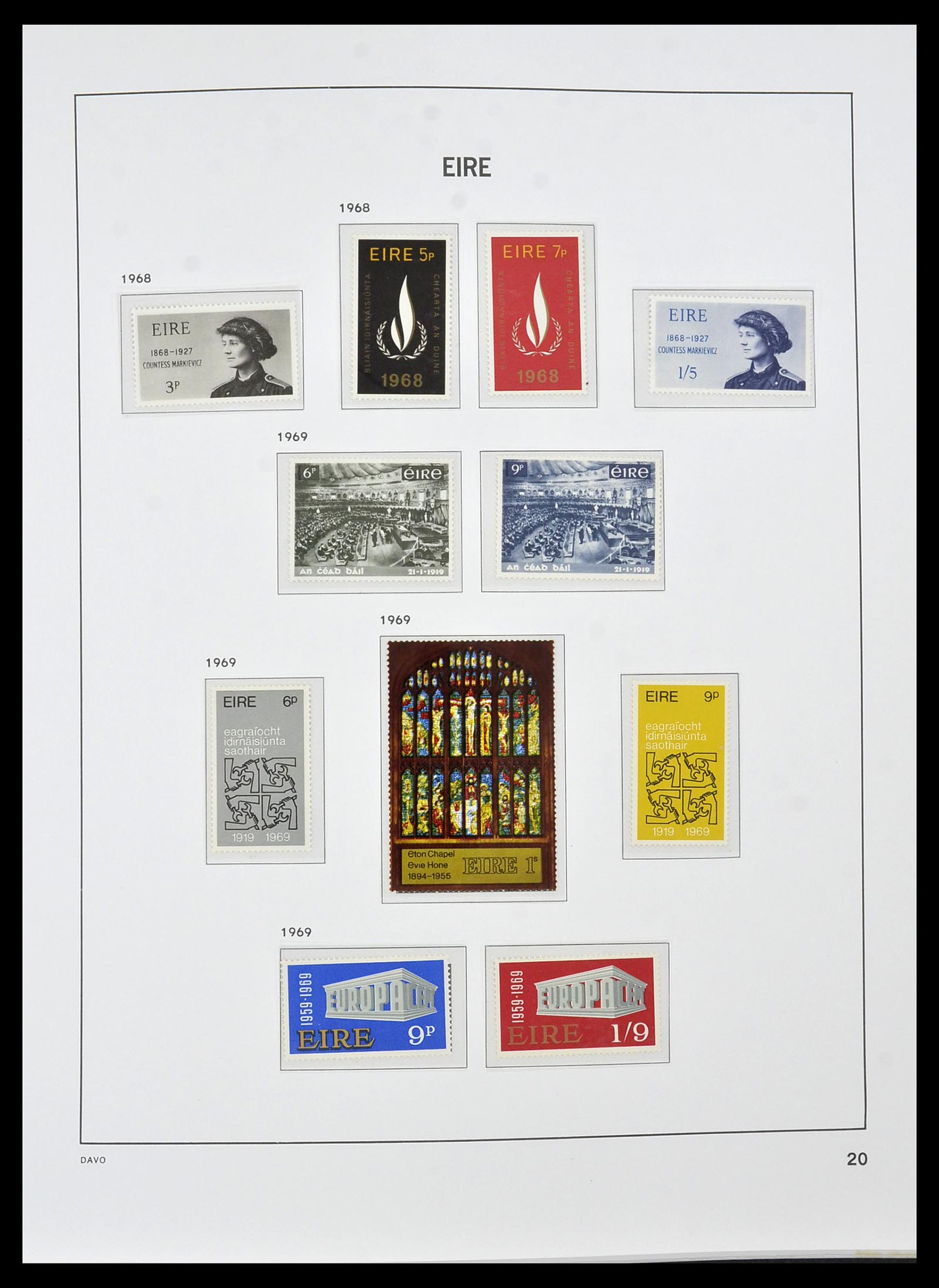 34536 020 - Postzegelverzameling 34536 Ierland 1922-2001.