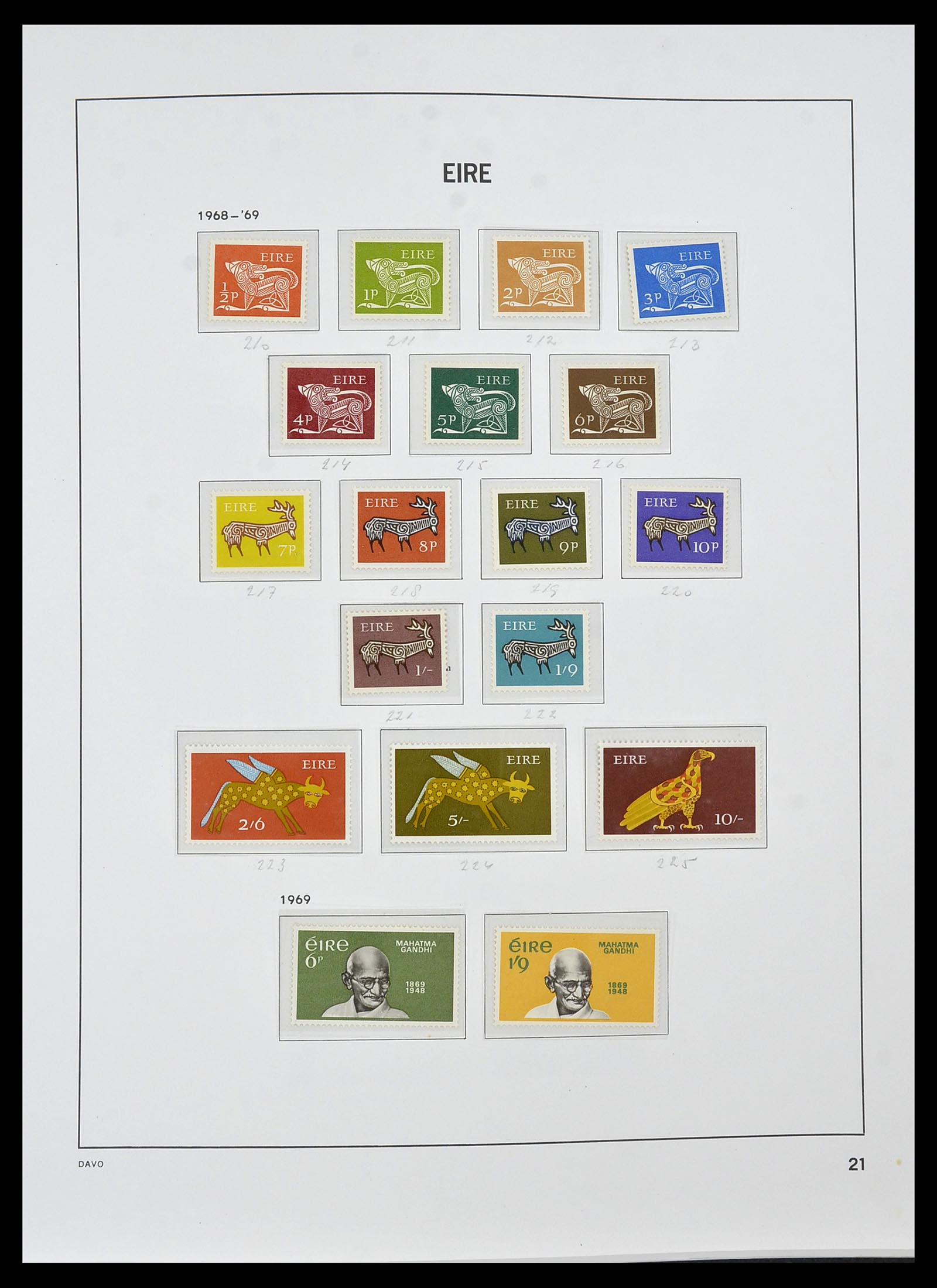 34536 021 - Postzegelverzameling 34536 Ierland 1922-2001.