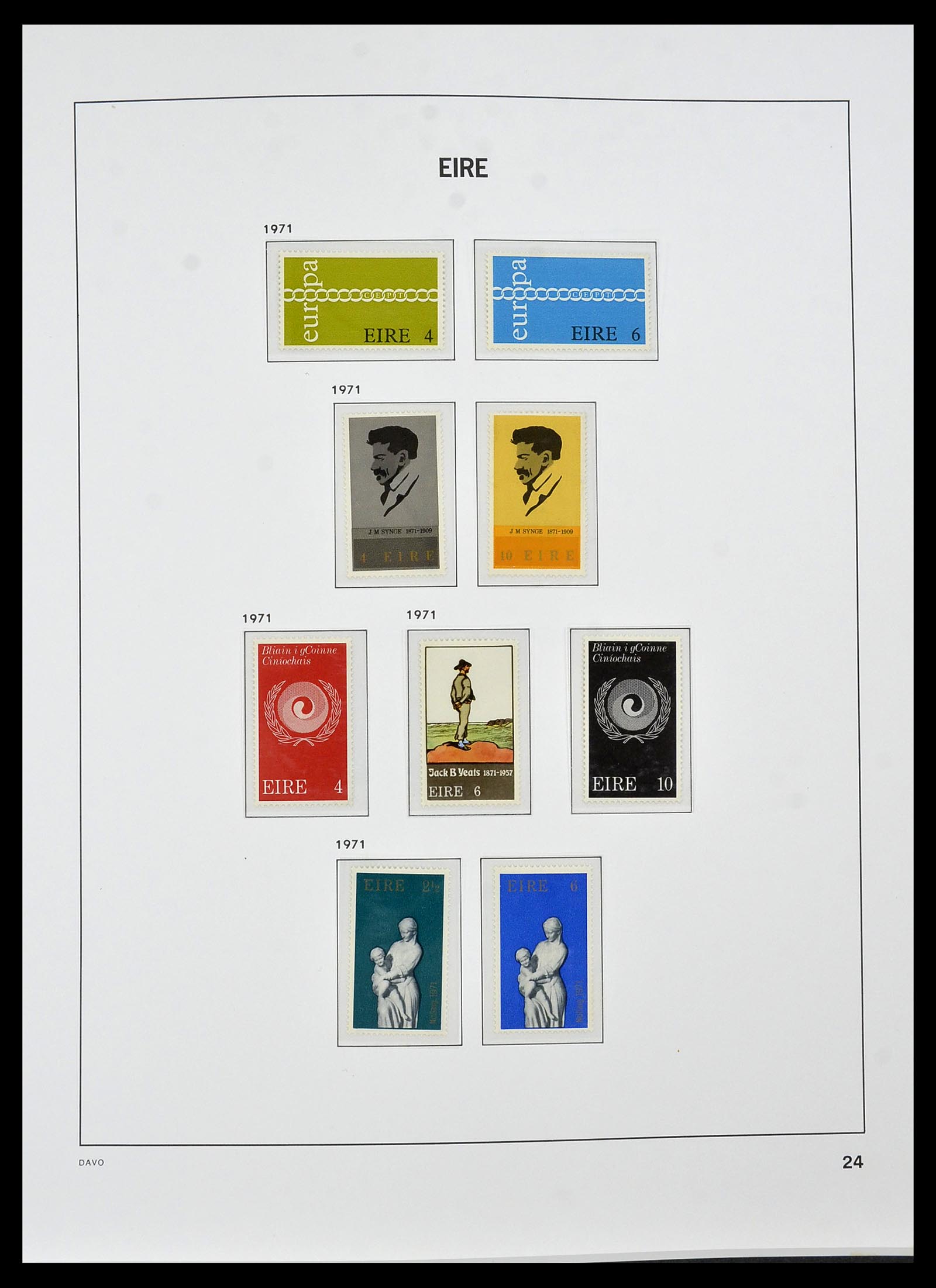 34536 024 - Postzegelverzameling 34536 Ierland 1922-2001.
