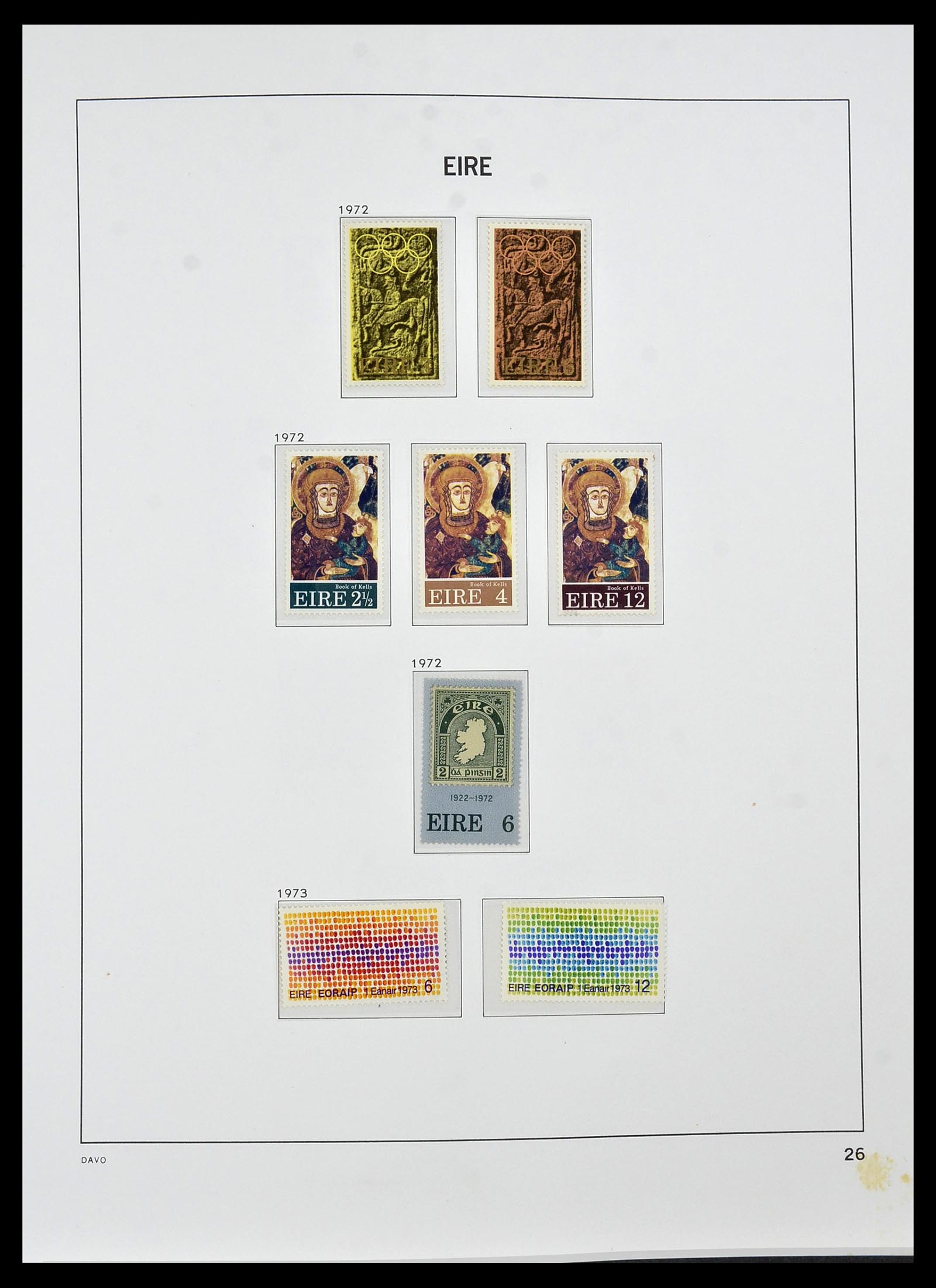 34536 026 - Postzegelverzameling 34536 Ierland 1922-2001.