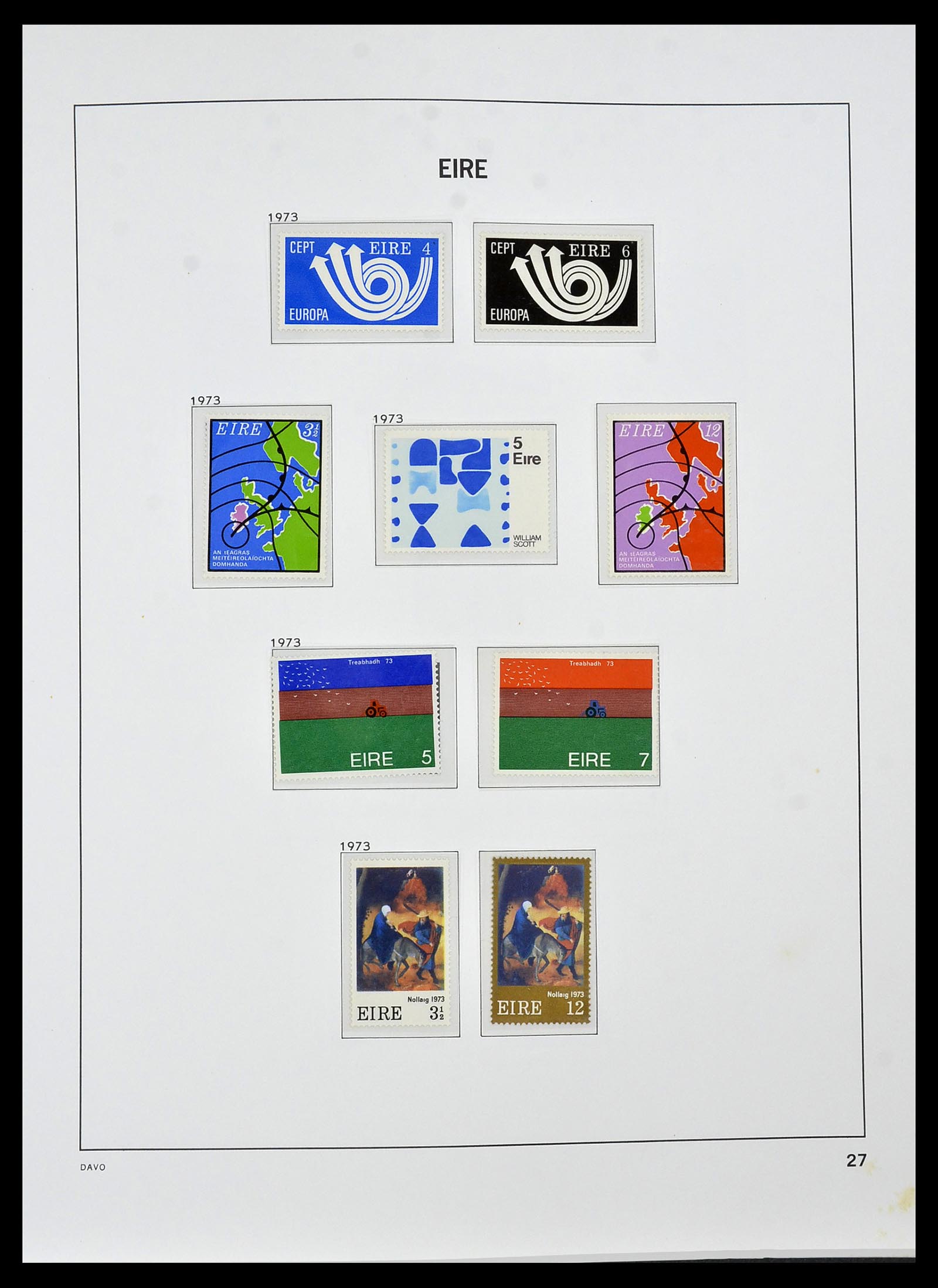 34536 027 - Postzegelverzameling 34536 Ierland 1922-2001.