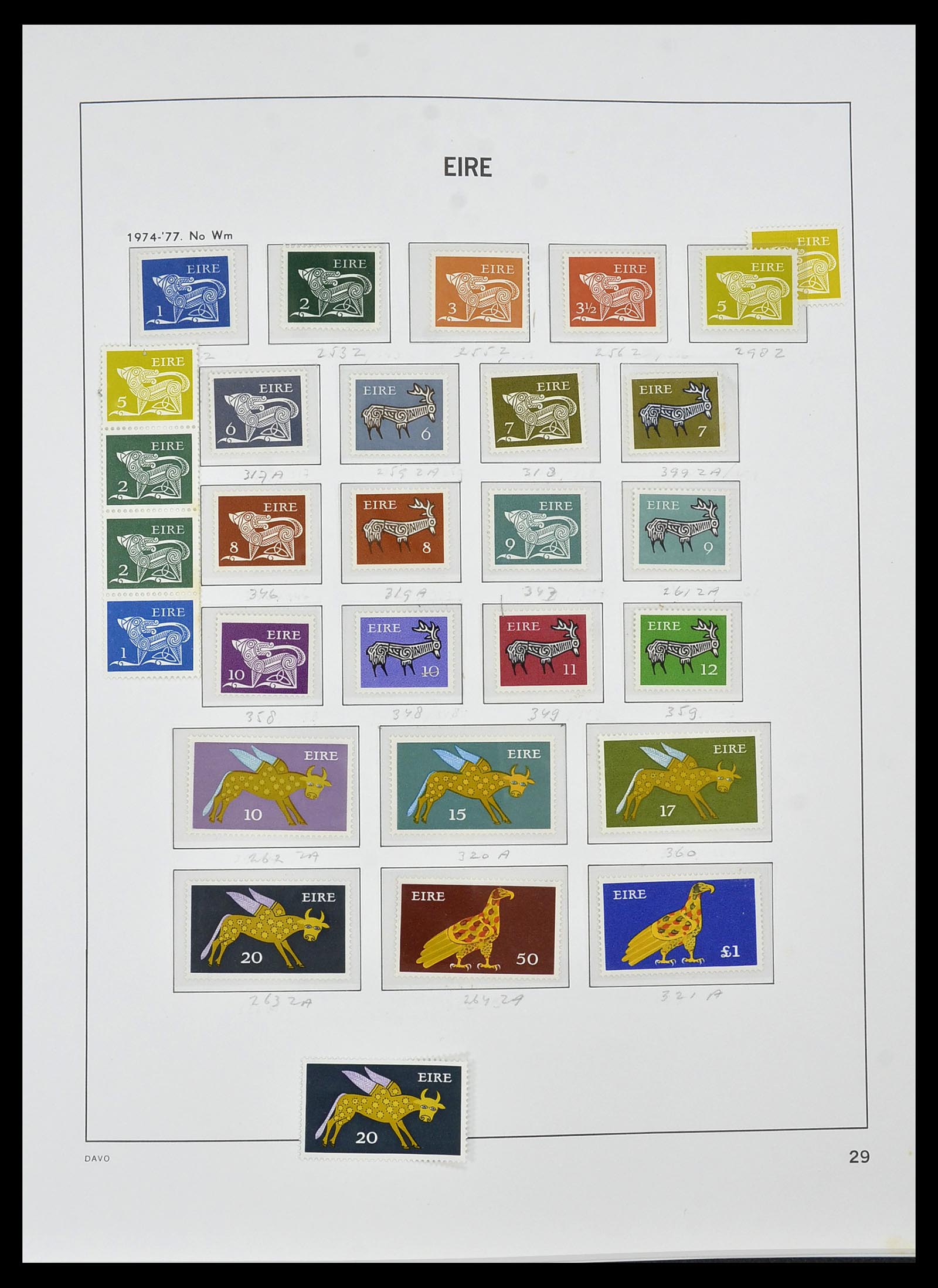 34536 029 - Postzegelverzameling 34536 Ierland 1922-2001.
