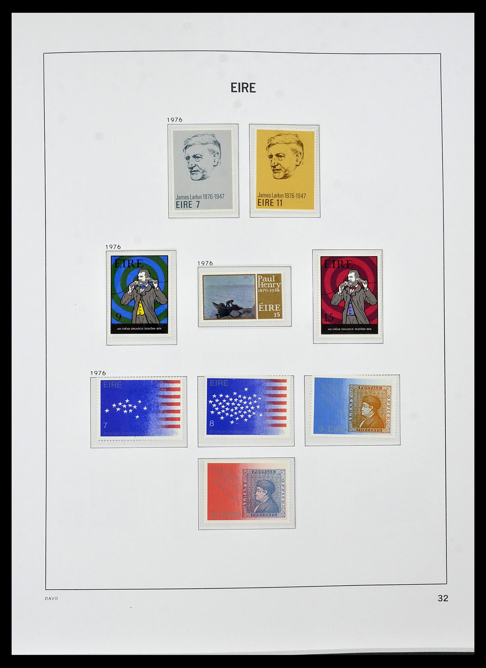 34536 032 - Postzegelverzameling 34536 Ierland 1922-2001.