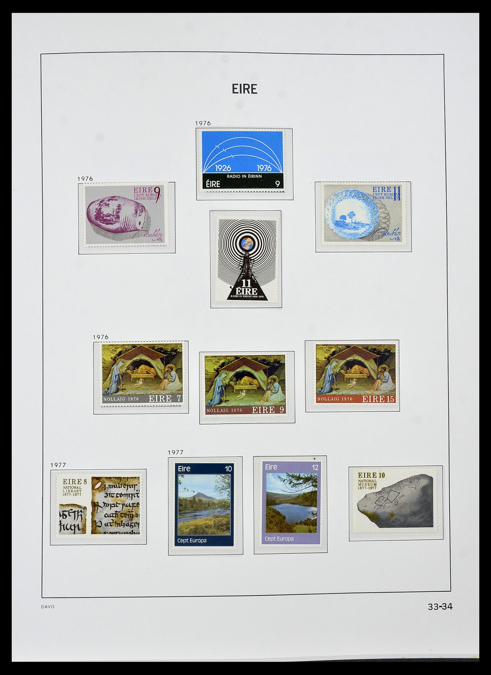 34536 033 - Postzegelverzameling 34536 Ierland 1922-2001.