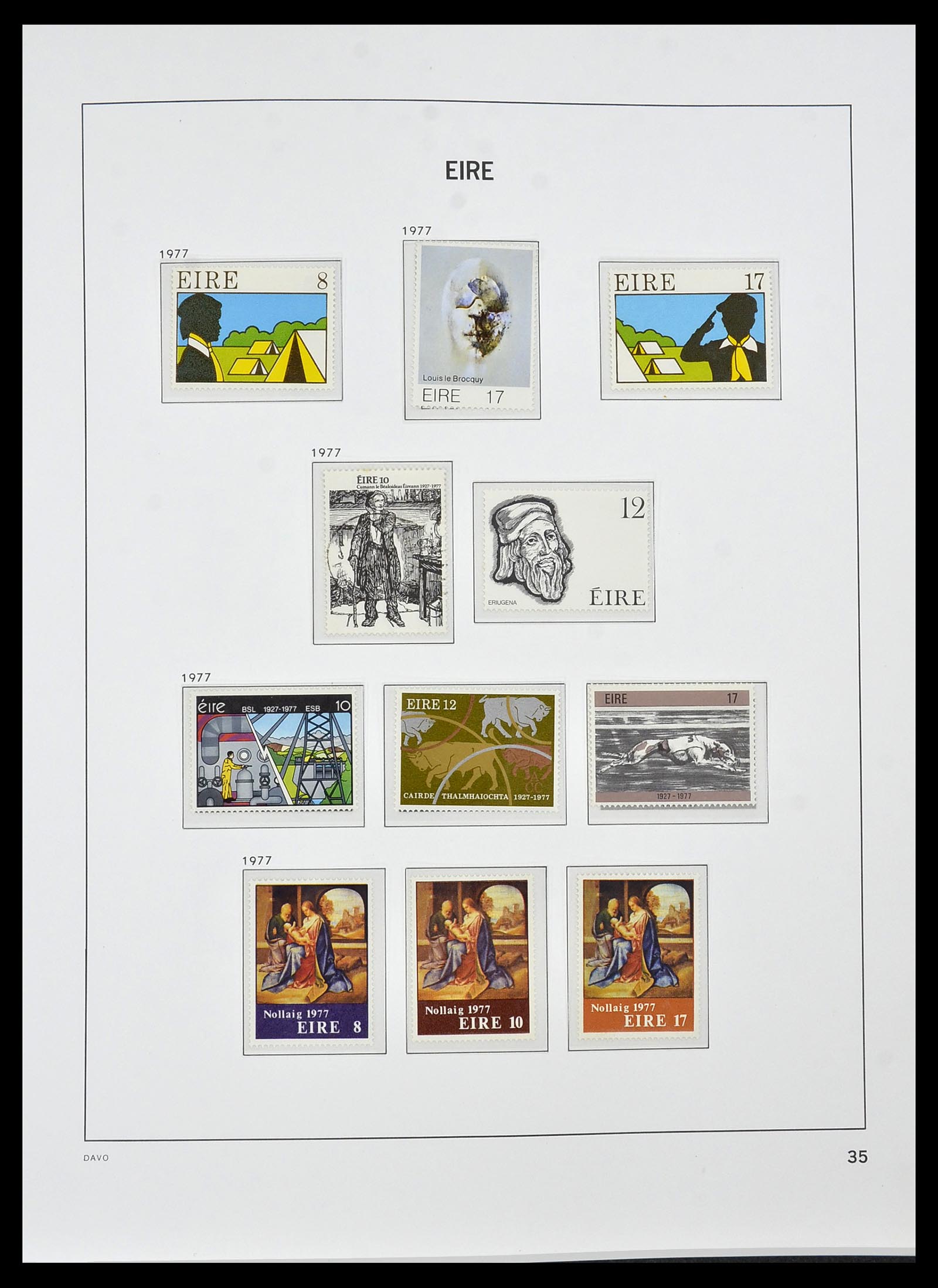 34536 034 - Postzegelverzameling 34536 Ierland 1922-2001.
