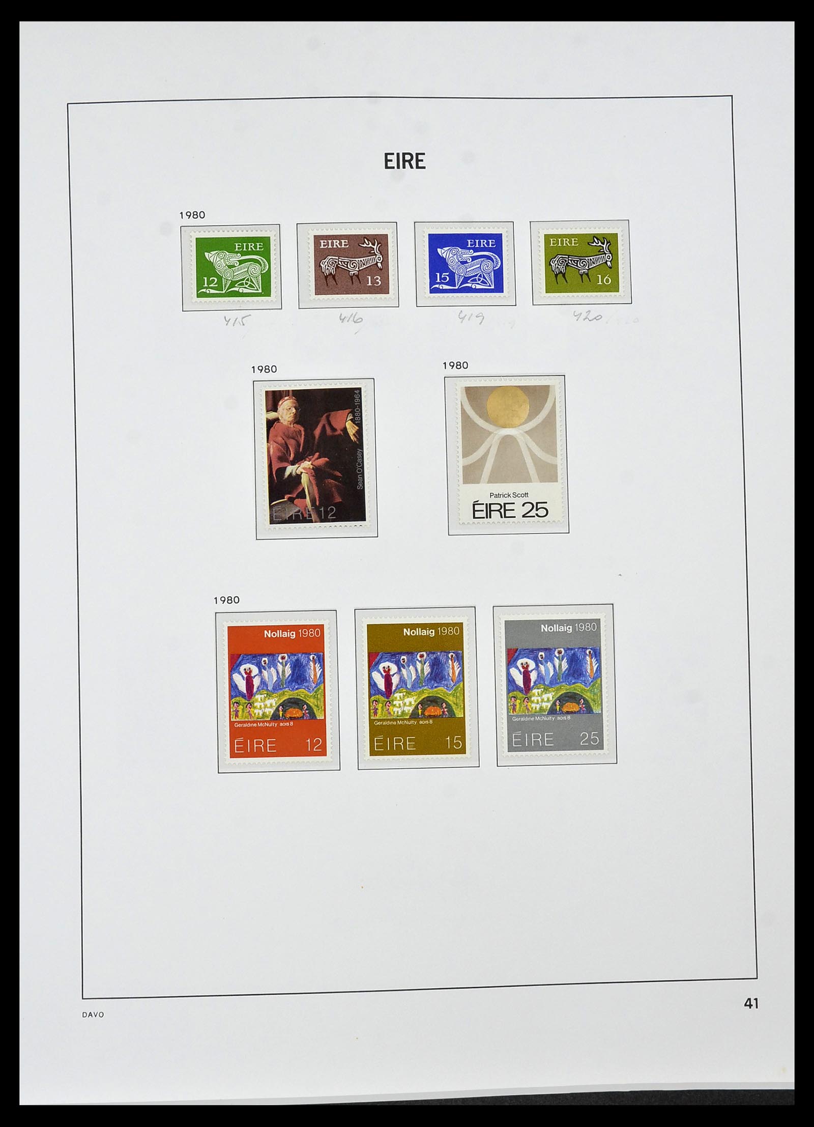 34536 040 - Postzegelverzameling 34536 Ierland 1922-2001.
