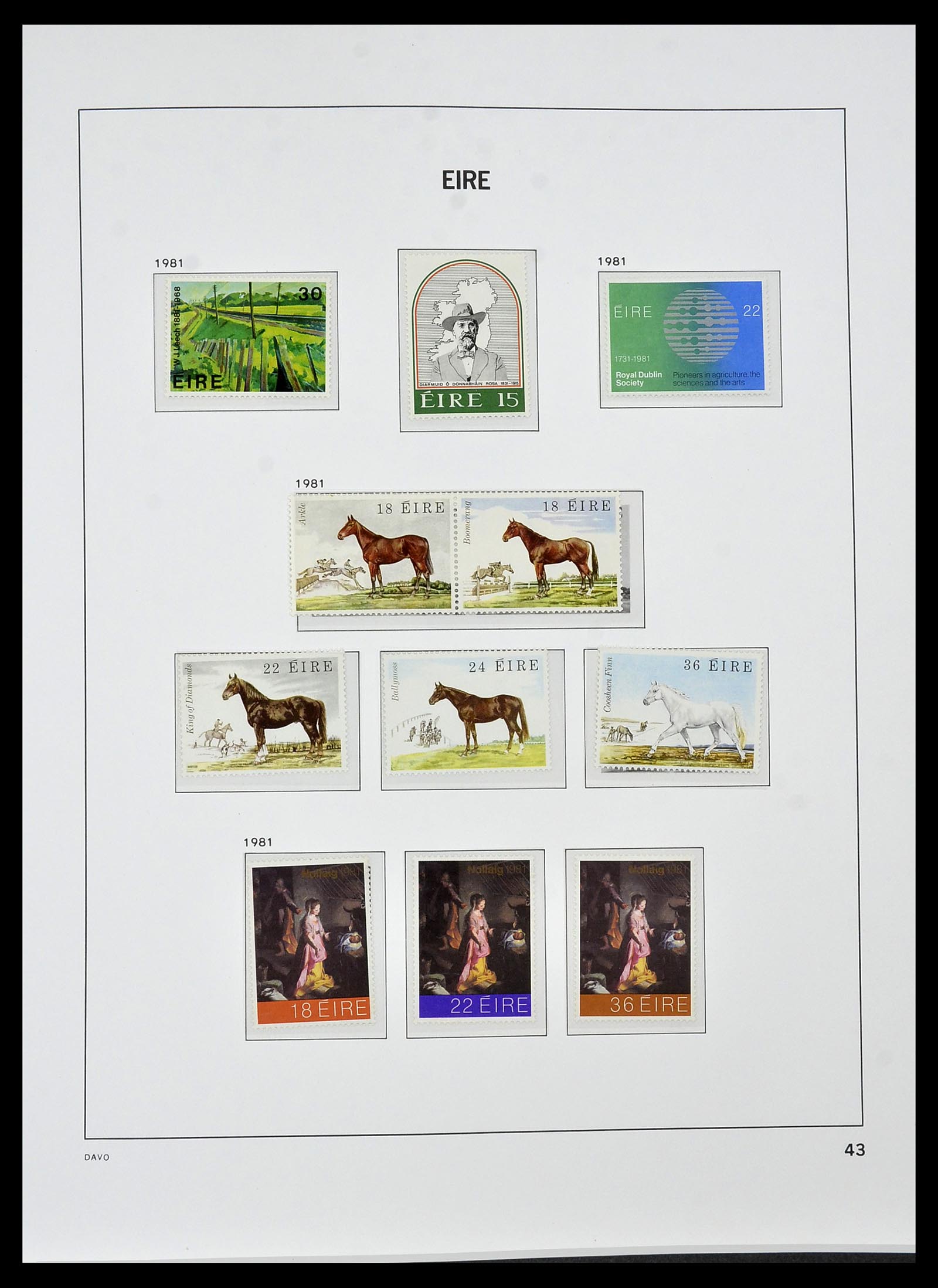 34536 042 - Postzegelverzameling 34536 Ierland 1922-2001.