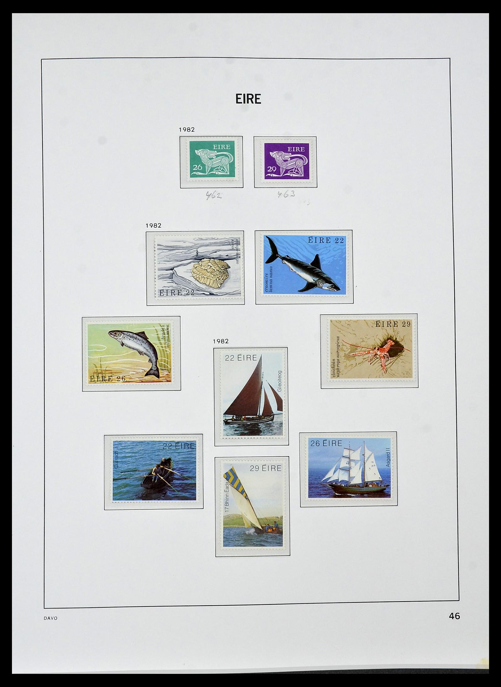 34536 045 - Postzegelverzameling 34536 Ierland 1922-2001.