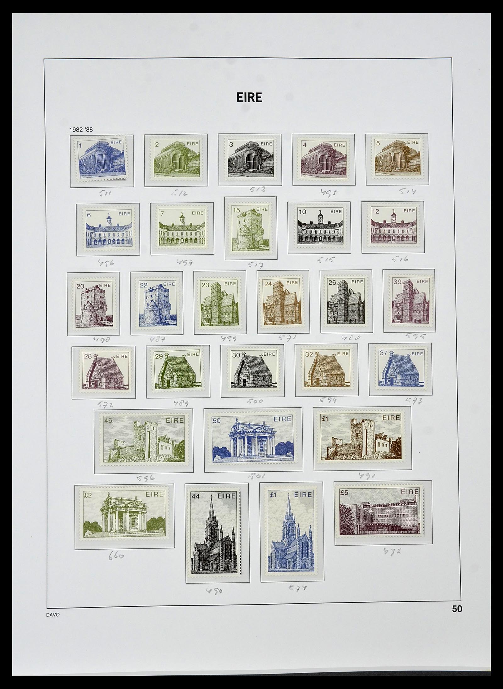 34536 049 - Postzegelverzameling 34536 Ierland 1922-2001.
