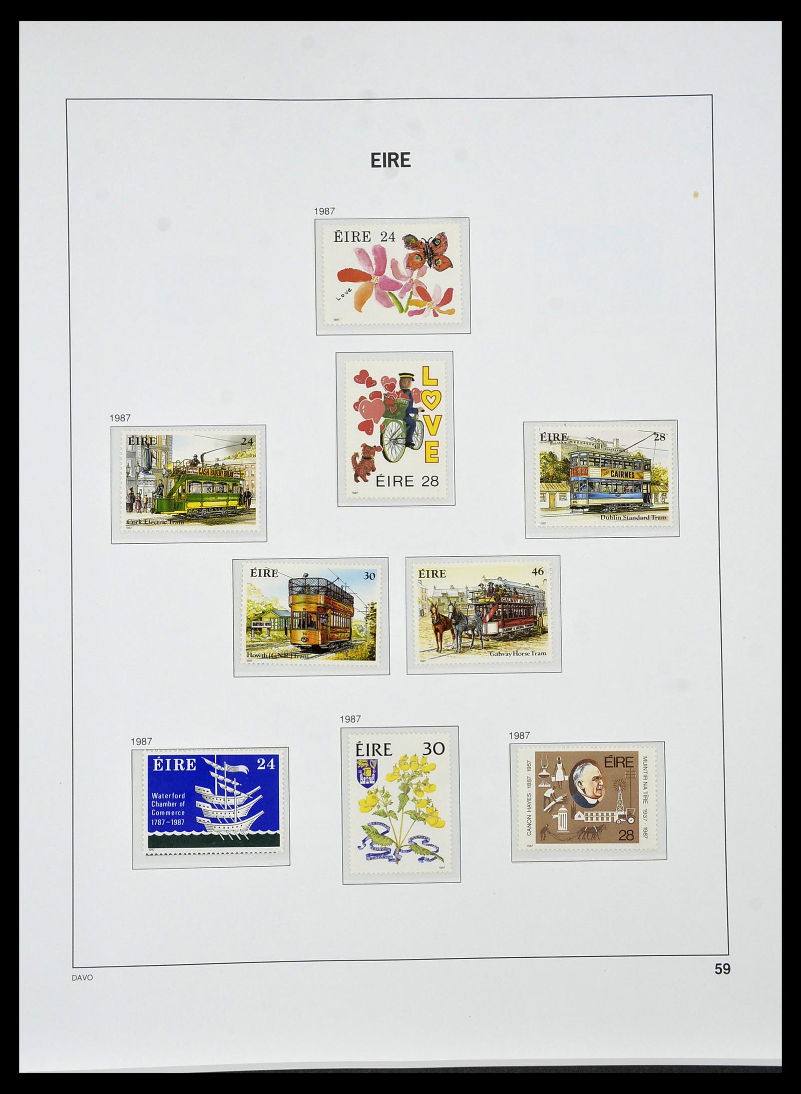 34536 060 - Postzegelverzameling 34536 Ierland 1922-2001.