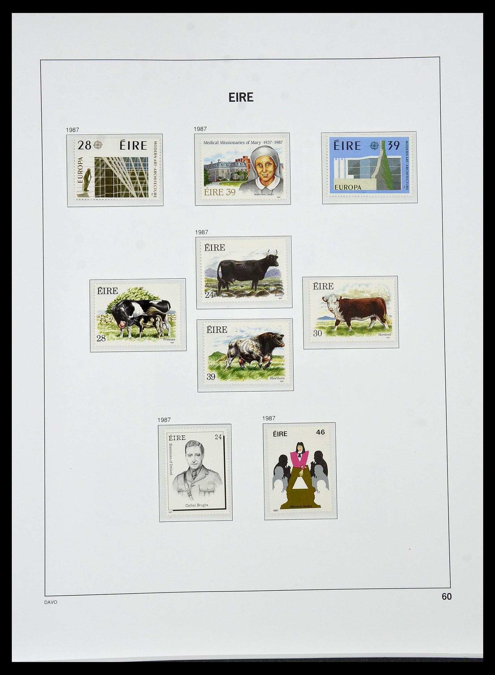 34536 061 - Postzegelverzameling 34536 Ierland 1922-2001.