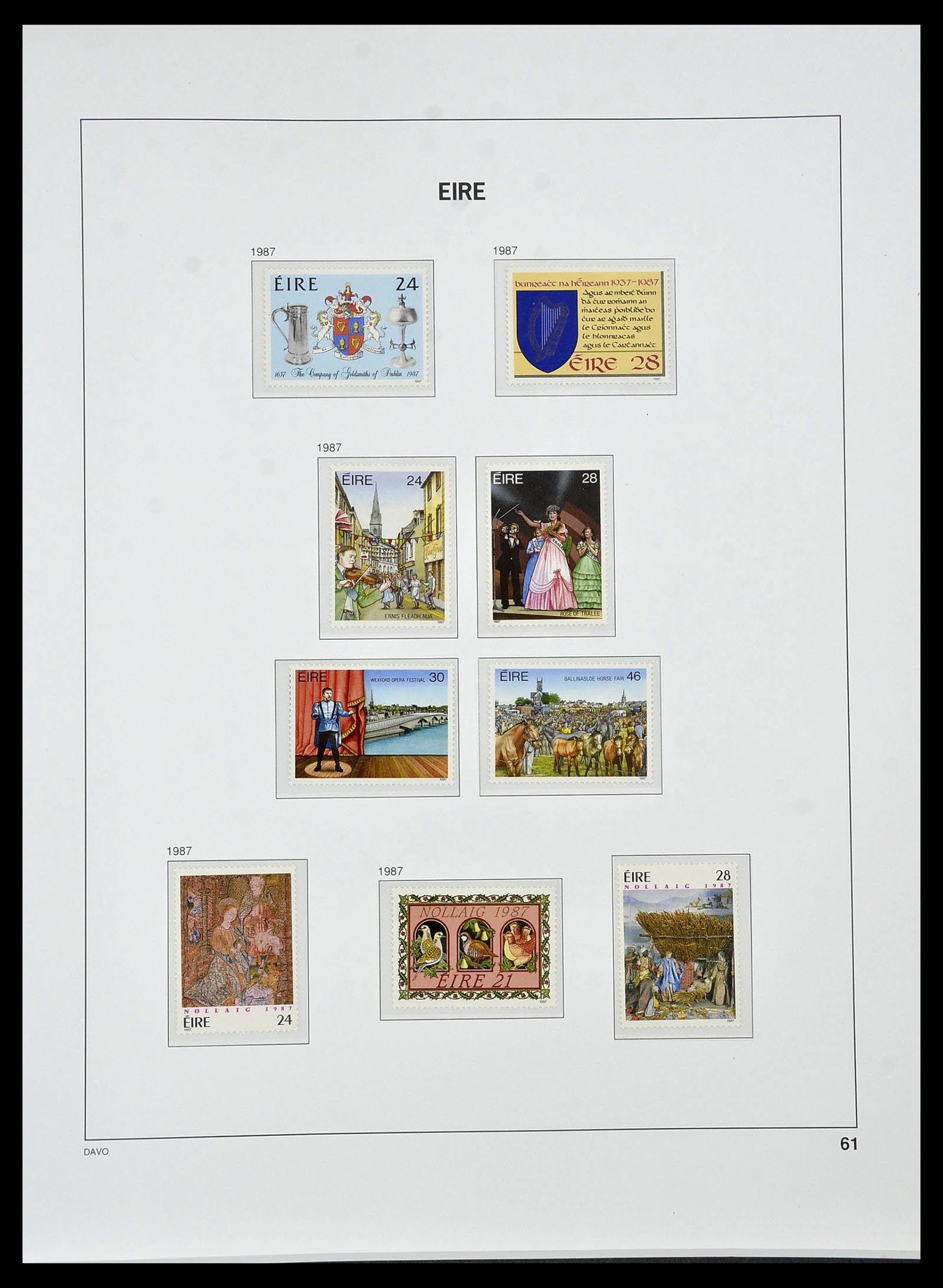 34536 062 - Postzegelverzameling 34536 Ierland 1922-2001.