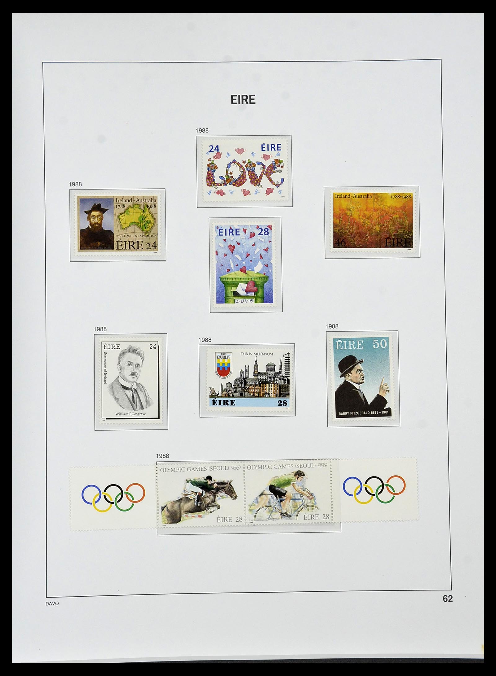 34536 063 - Postzegelverzameling 34536 Ierland 1922-2001.