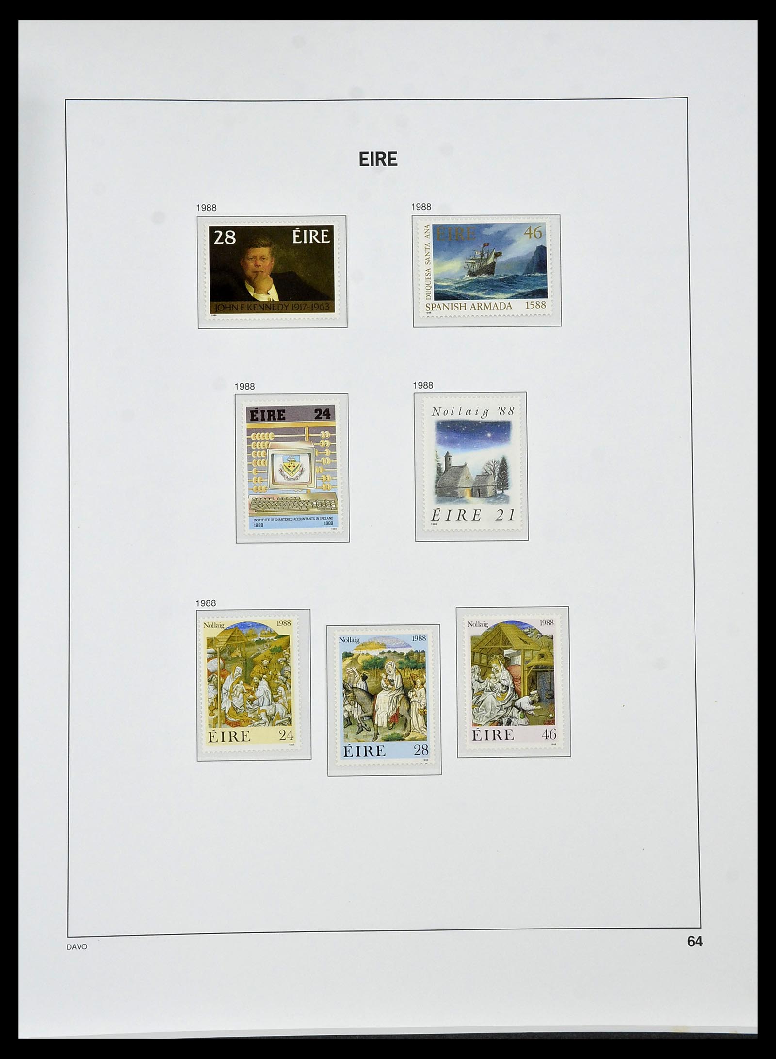 34536 065 - Postzegelverzameling 34536 Ierland 1922-2001.