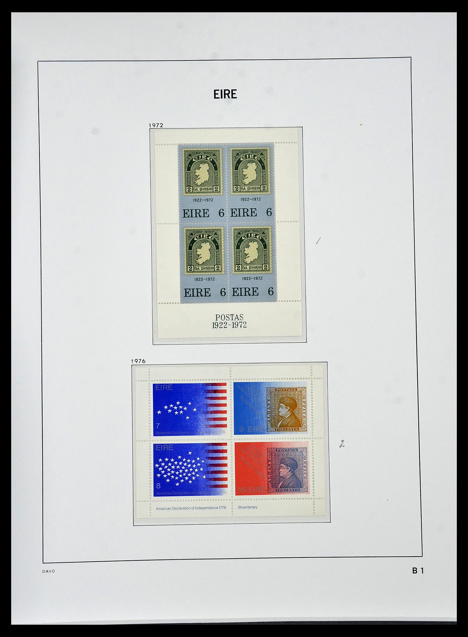 34536 069 - Postzegelverzameling 34536 Ierland 1922-2001.