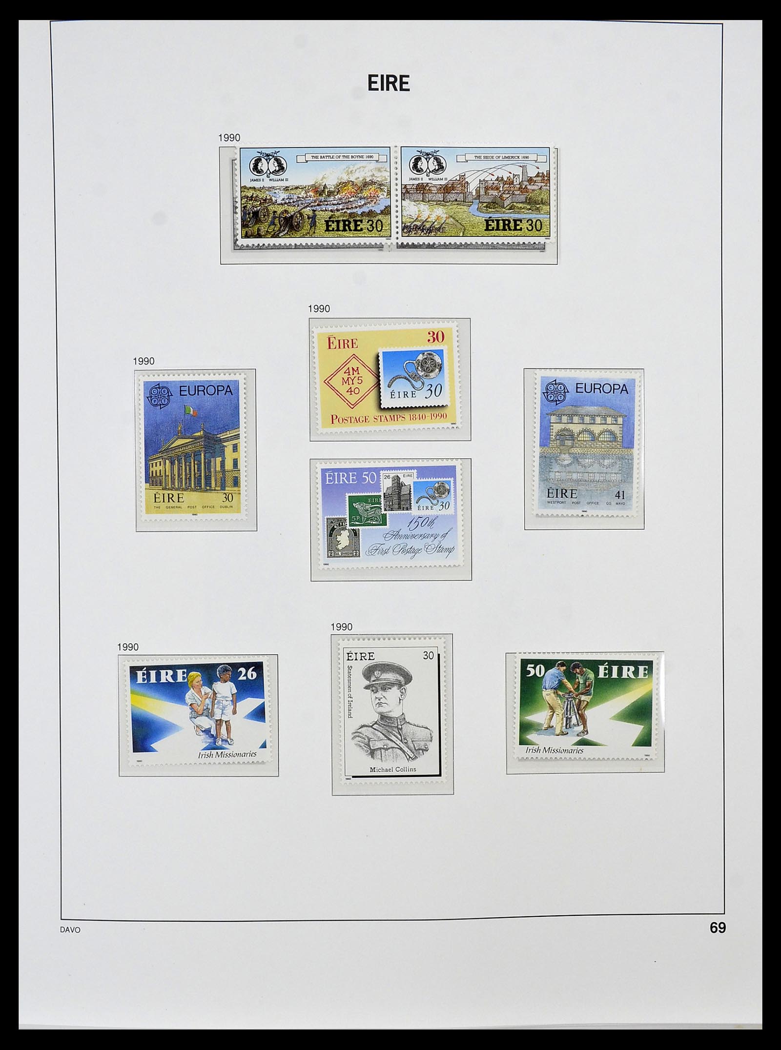 34536 080 - Postzegelverzameling 34536 Ierland 1922-2001.