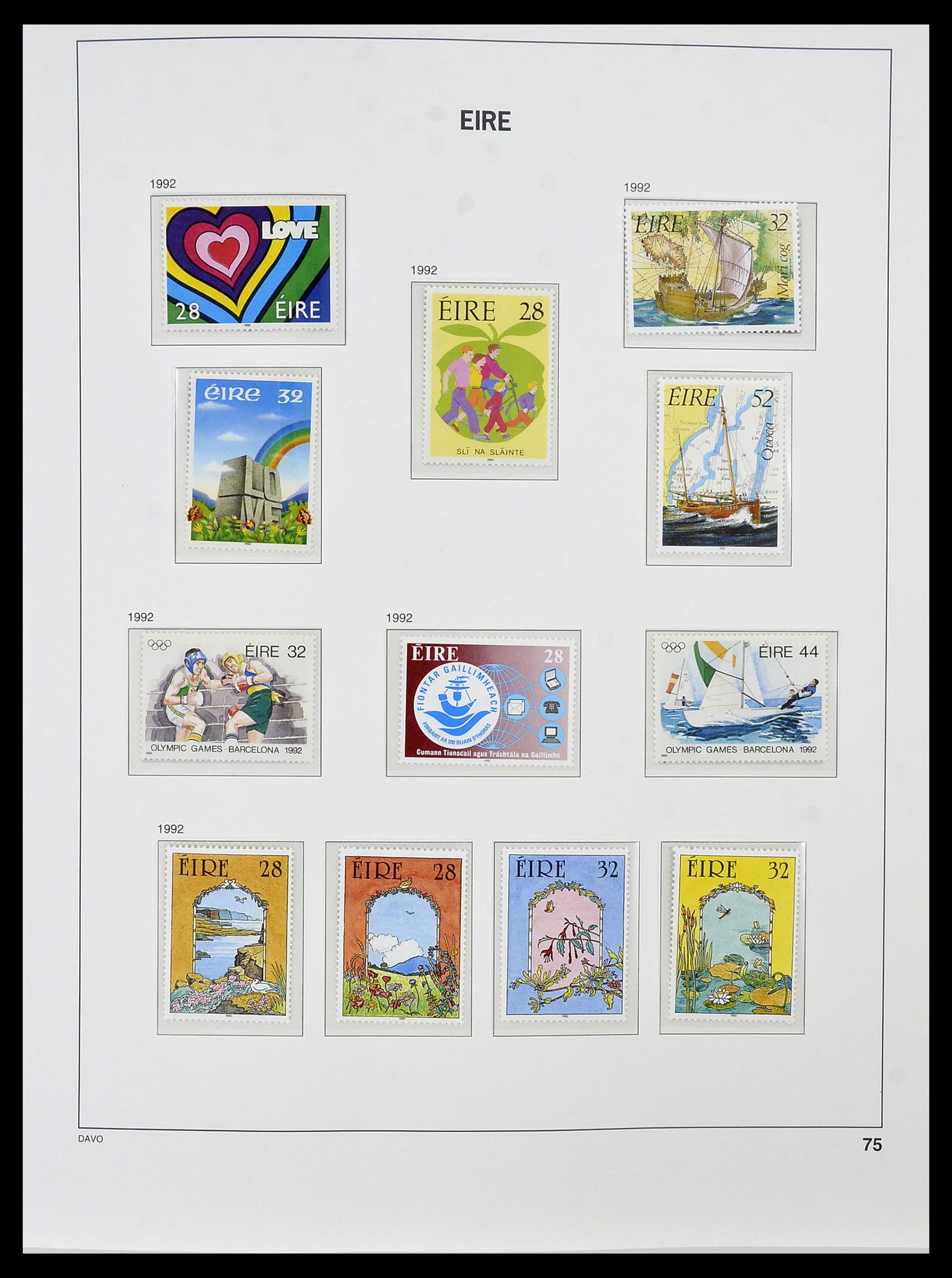 34536 087 - Postzegelverzameling 34536 Ierland 1922-2001.