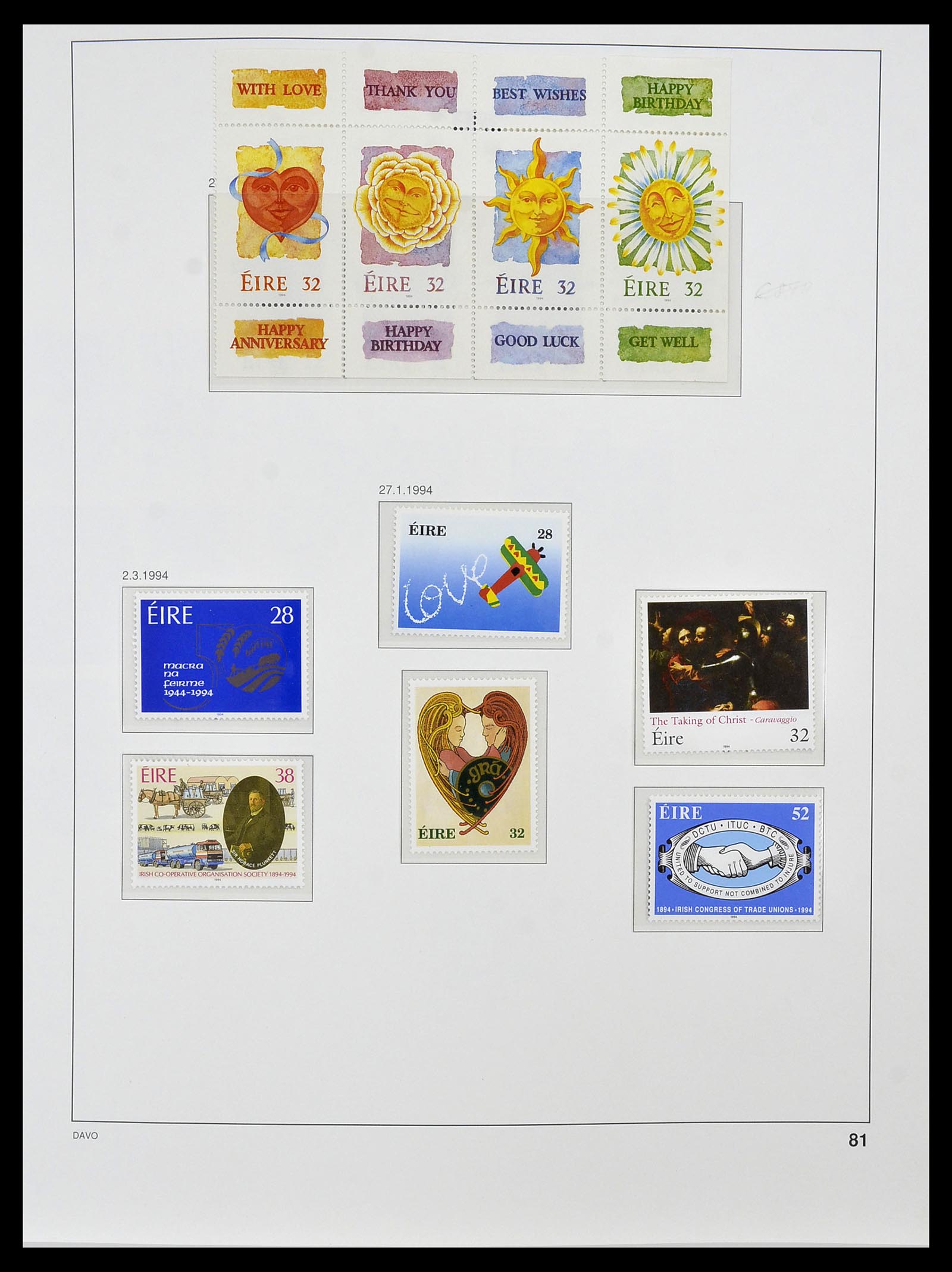 34536 093 - Postzegelverzameling 34536 Ierland 1922-2001.