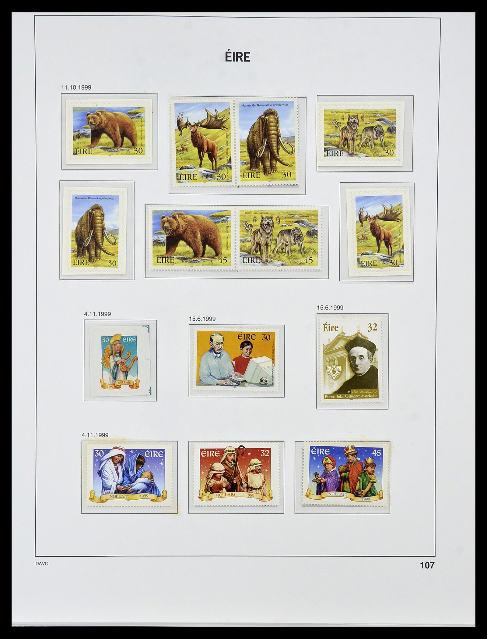 34536 124 - Postzegelverzameling 34536 Ierland 1922-2001.
