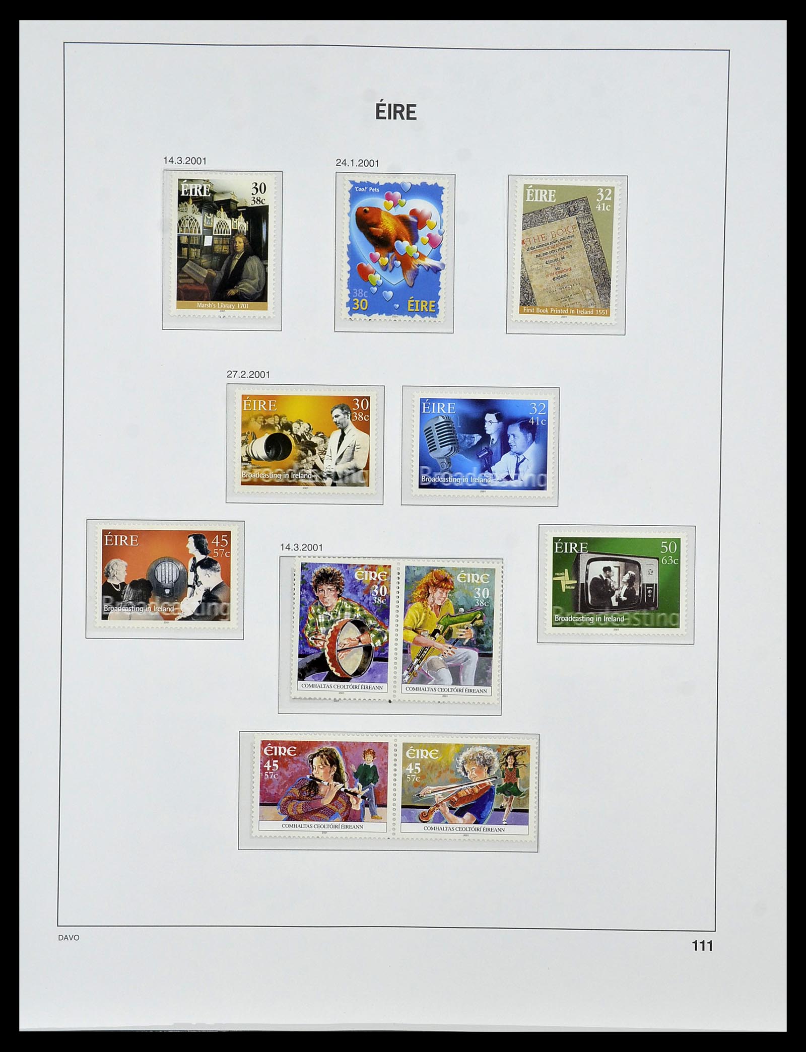 34536 138 - Postzegelverzameling 34536 Ierland 1922-2001.