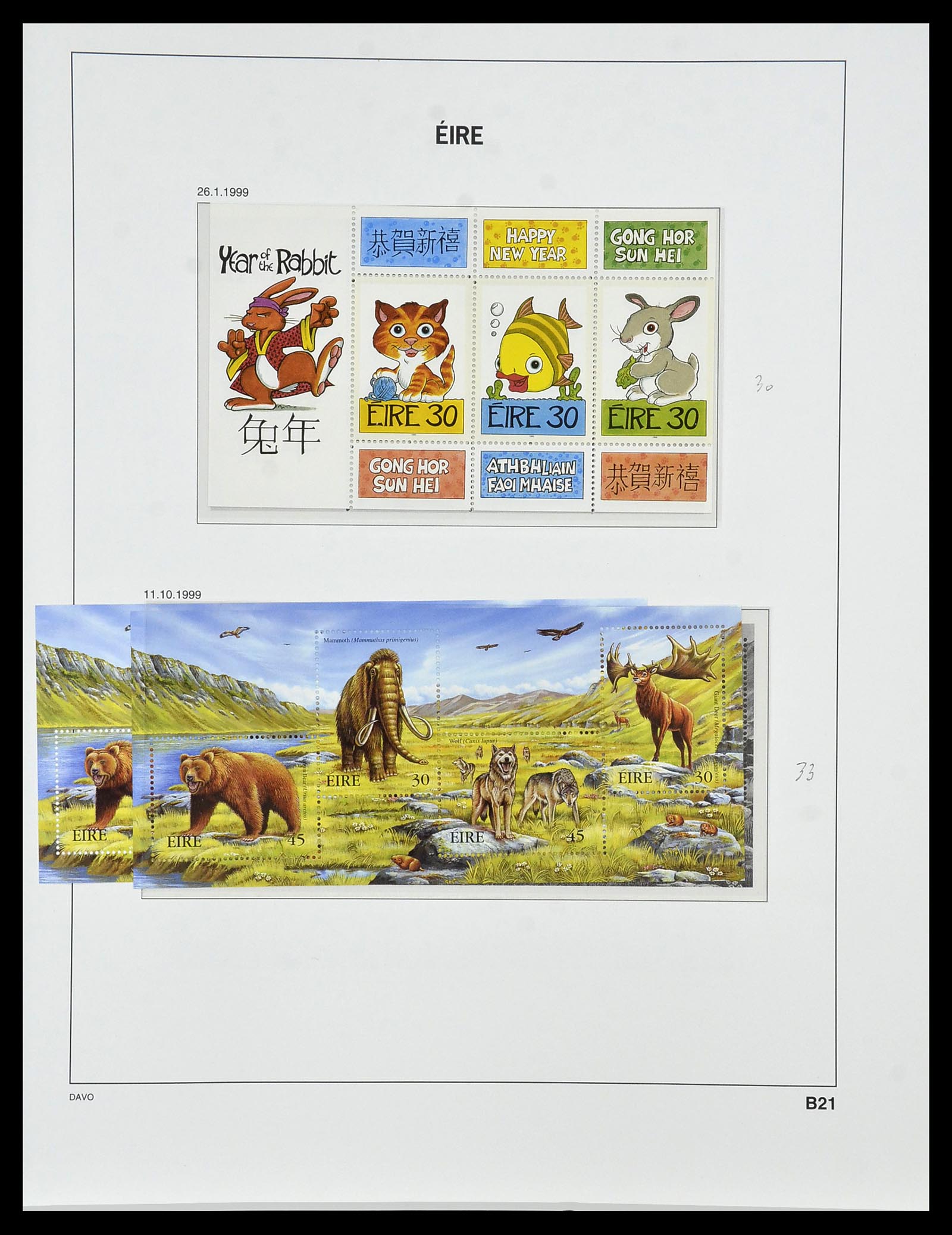 34536 160 - Postzegelverzameling 34536 Ierland 1922-2001.