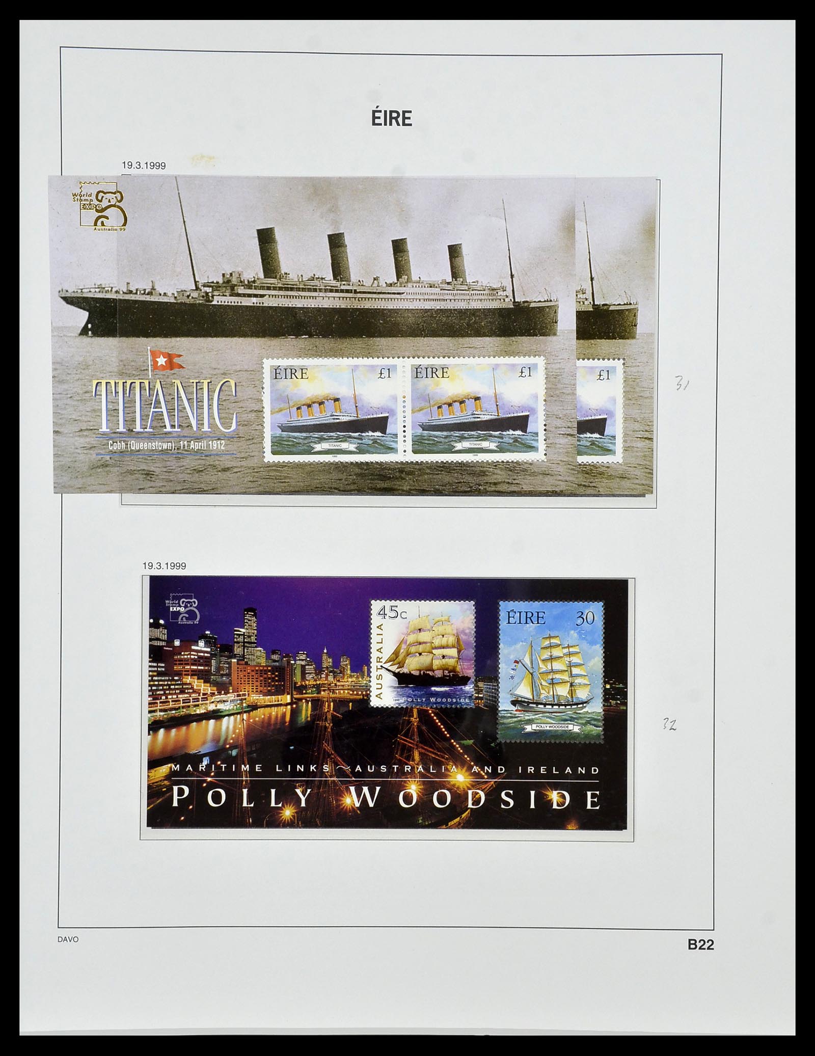 34536 161 - Postzegelverzameling 34536 Ierland 1922-2001.