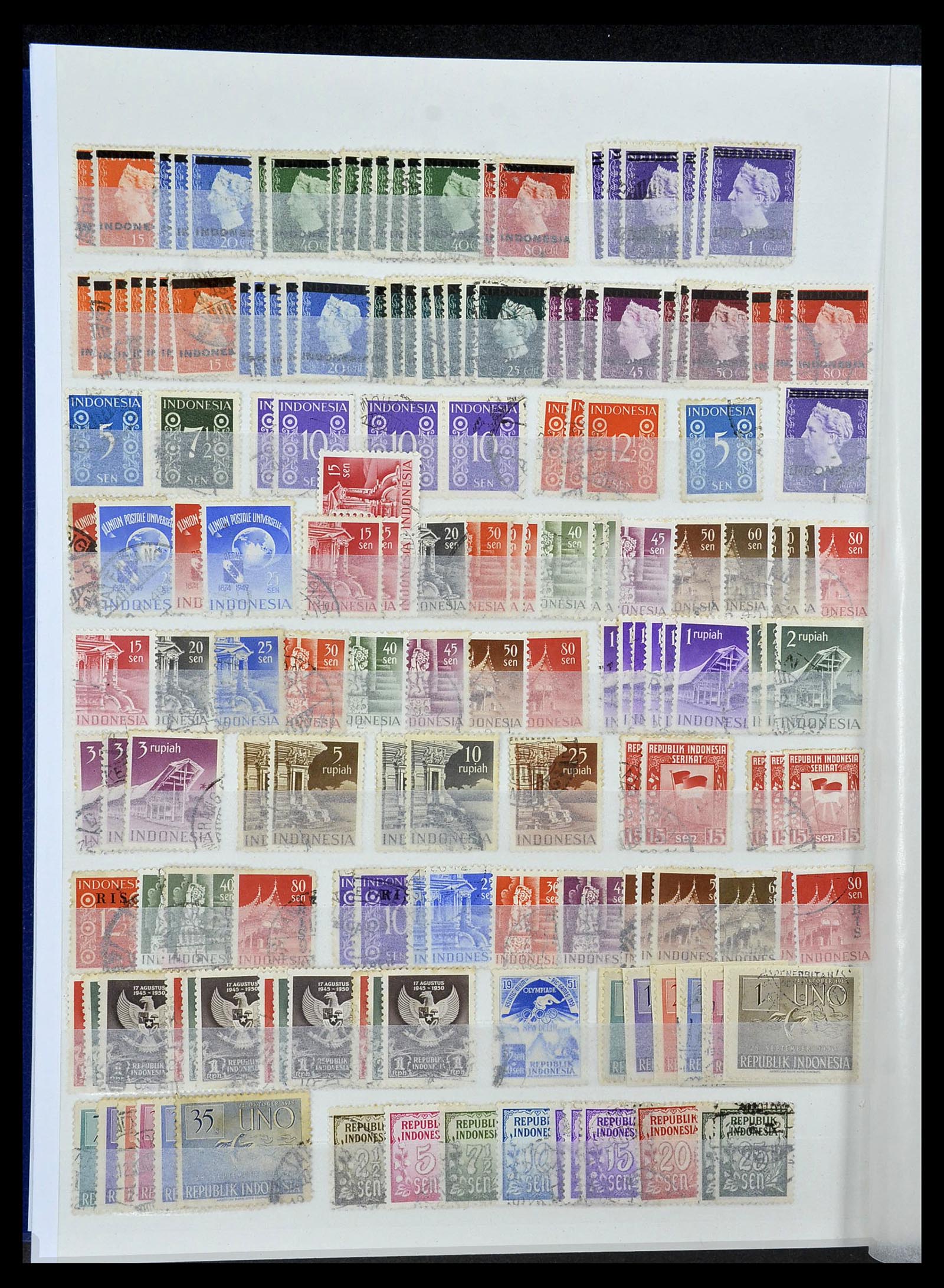 34537 022 - Postzegelverzameling 34537 Nederlands Indië 1864-1982.