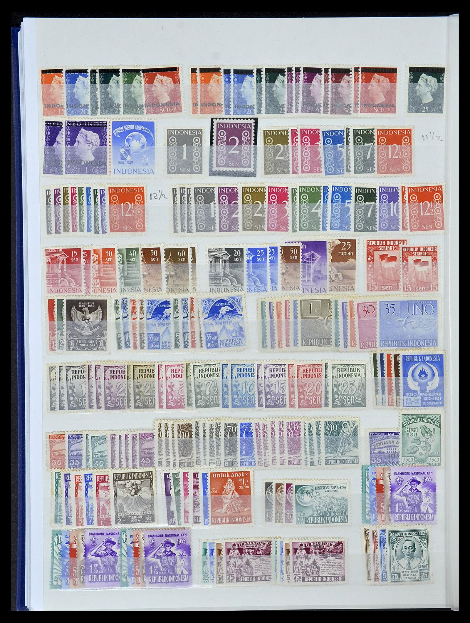 34537 028 - Postzegelverzameling 34537 Nederlands Indië 1864-1982.