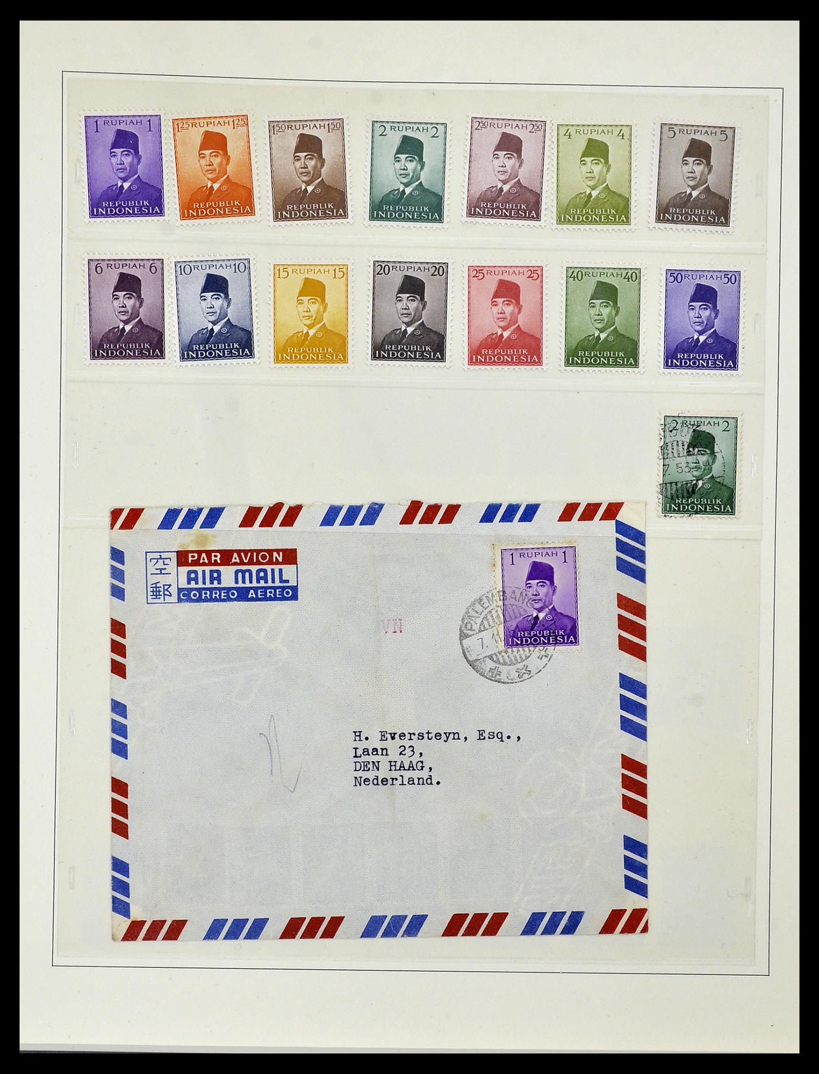 34538 007 - Postzegelverzameling 34538 Indonesië 1951-2005.