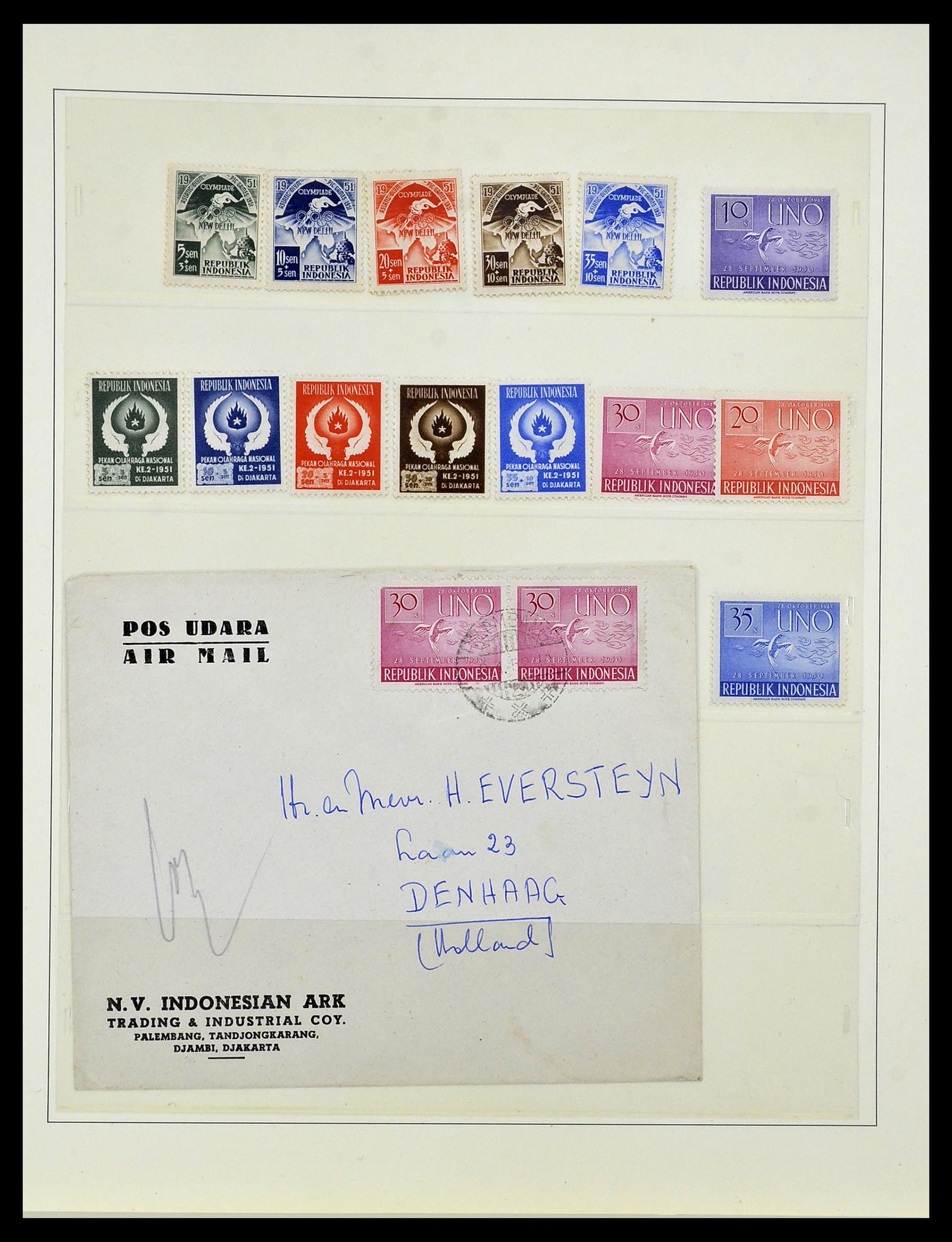 34538 009 - Postzegelverzameling 34538 Indonesië 1951-2005.