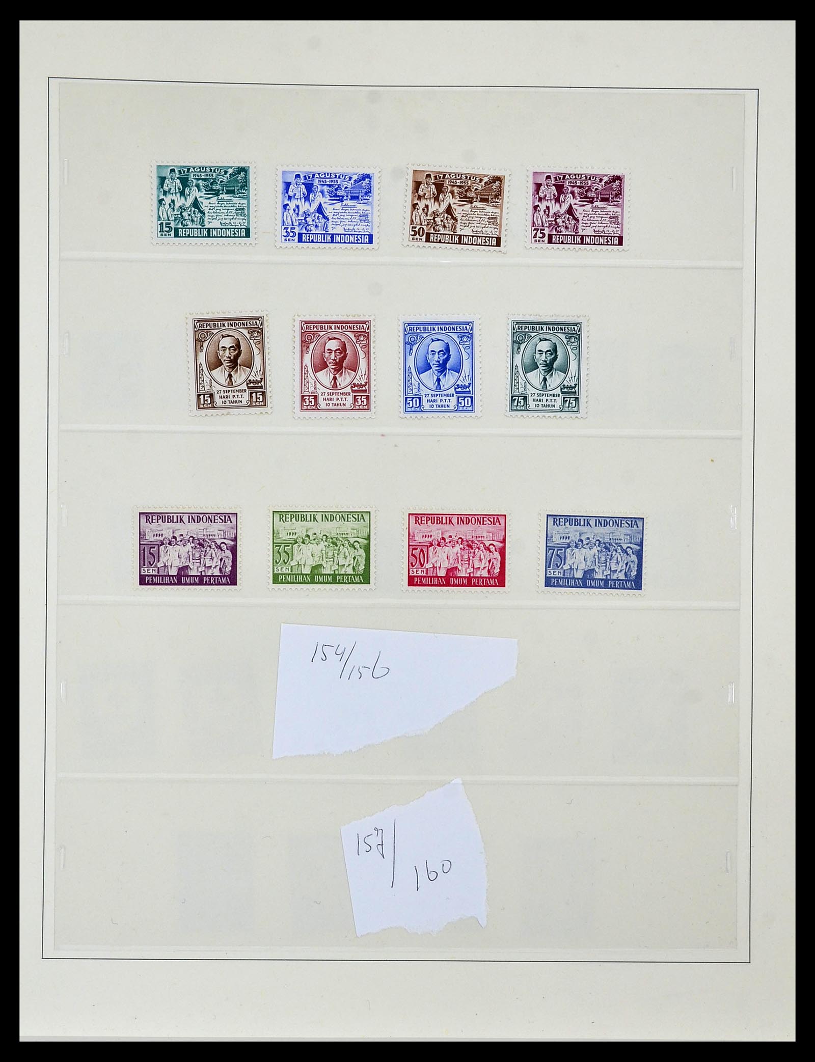 34538 011 - Postzegelverzameling 34538 Indonesië 1951-2005.