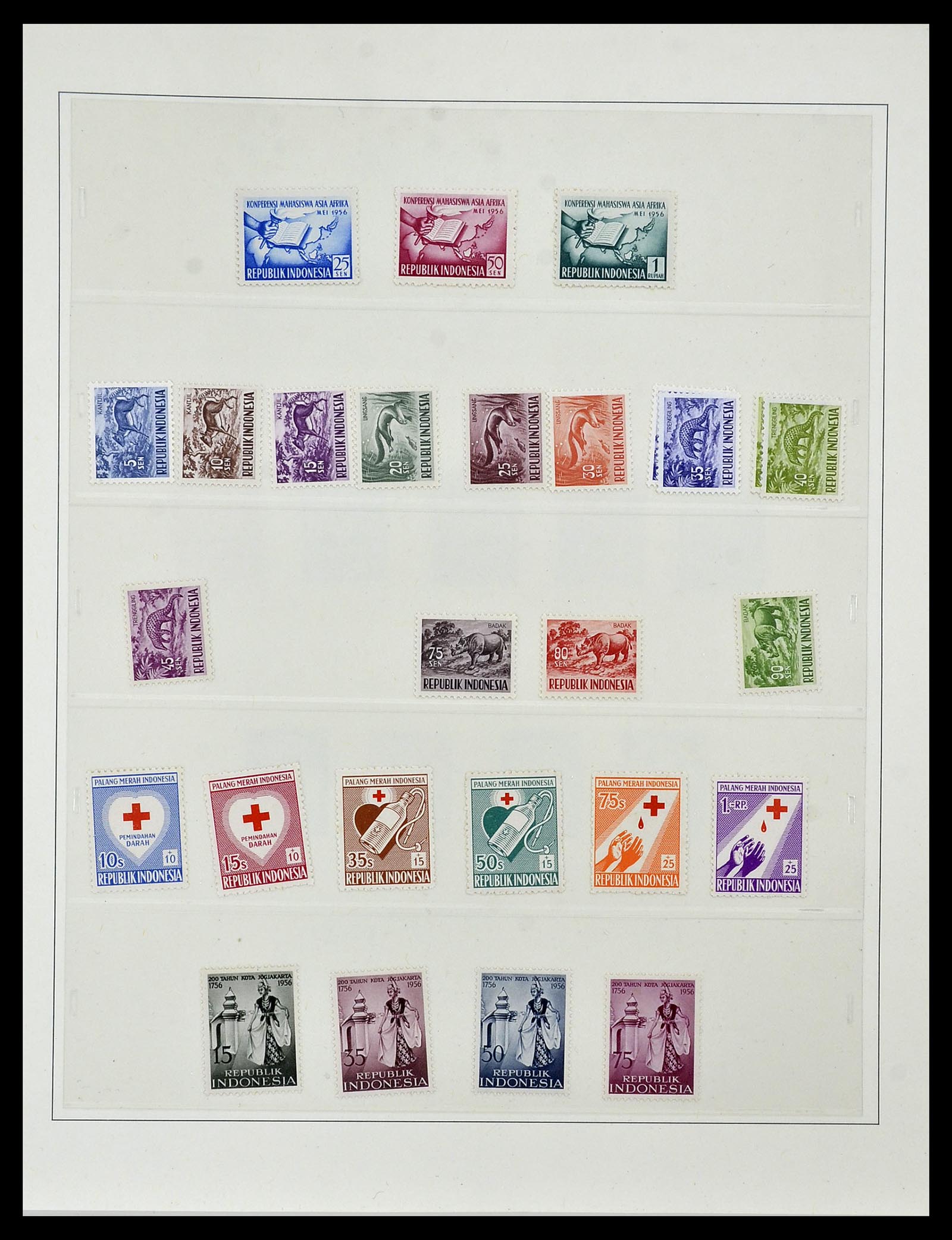 34538 012 - Postzegelverzameling 34538 Indonesië 1951-2005.