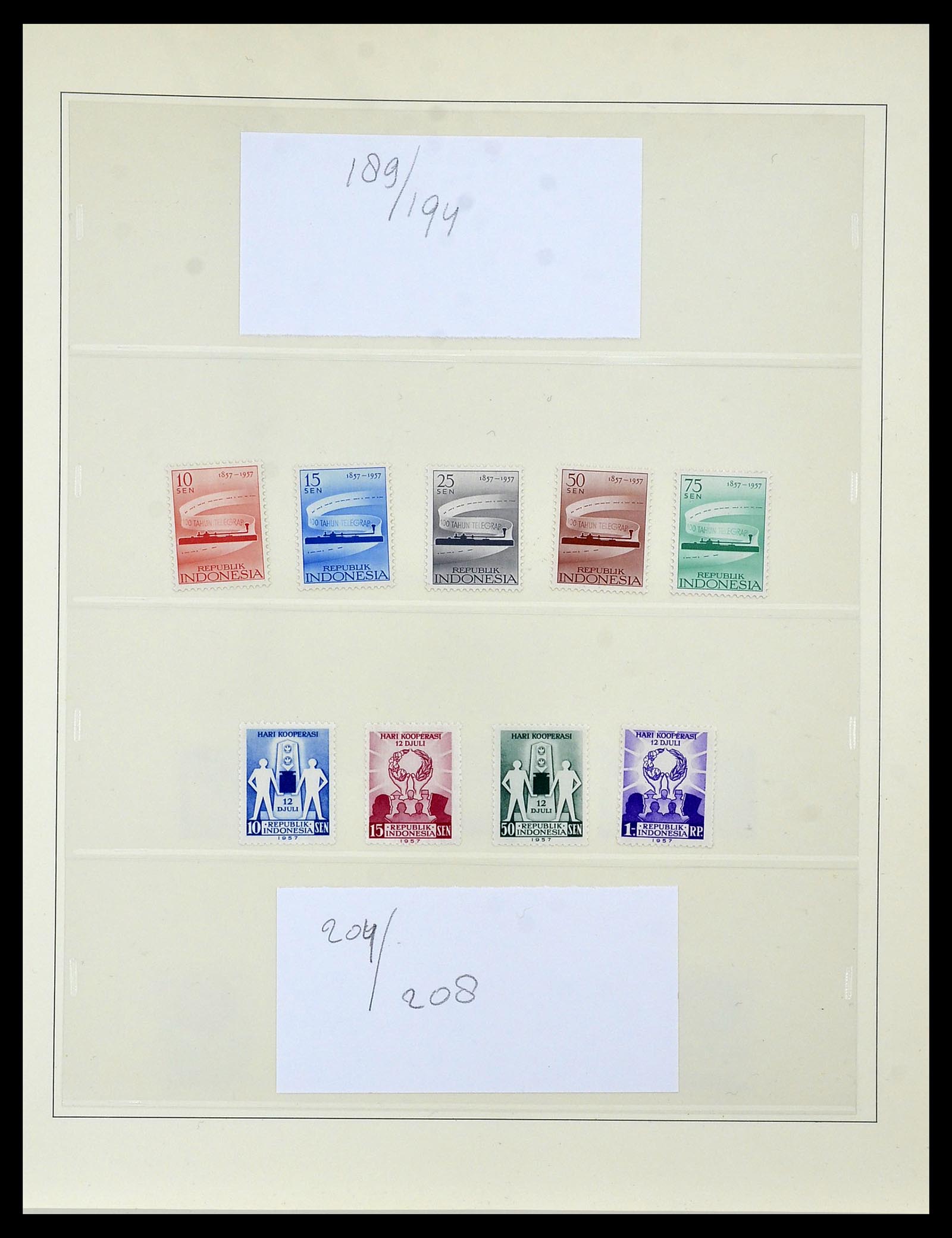 34538 013 - Postzegelverzameling 34538 Indonesië 1951-2005.