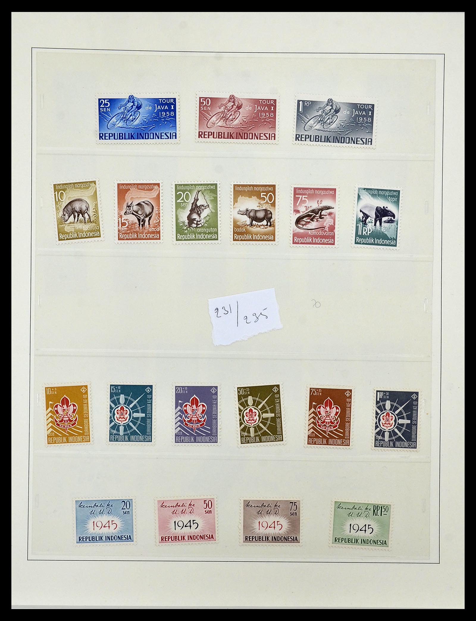34538 015 - Postzegelverzameling 34538 Indonesië 1951-2005.