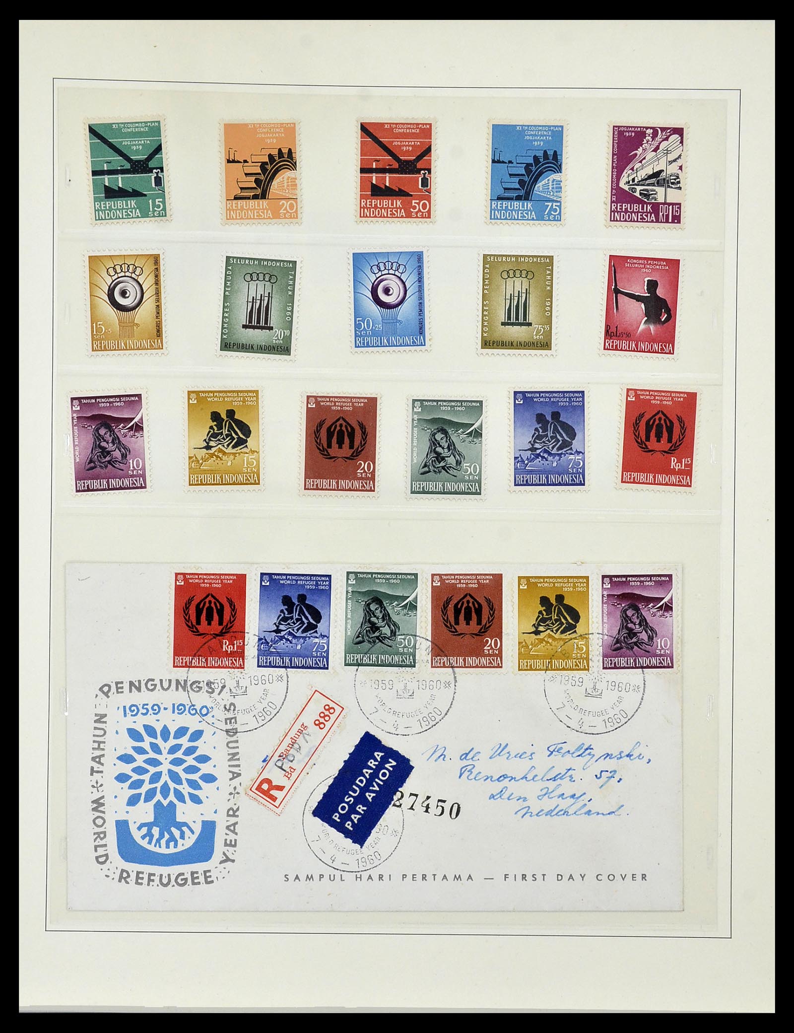 34538 016 - Postzegelverzameling 34538 Indonesië 1951-2005.