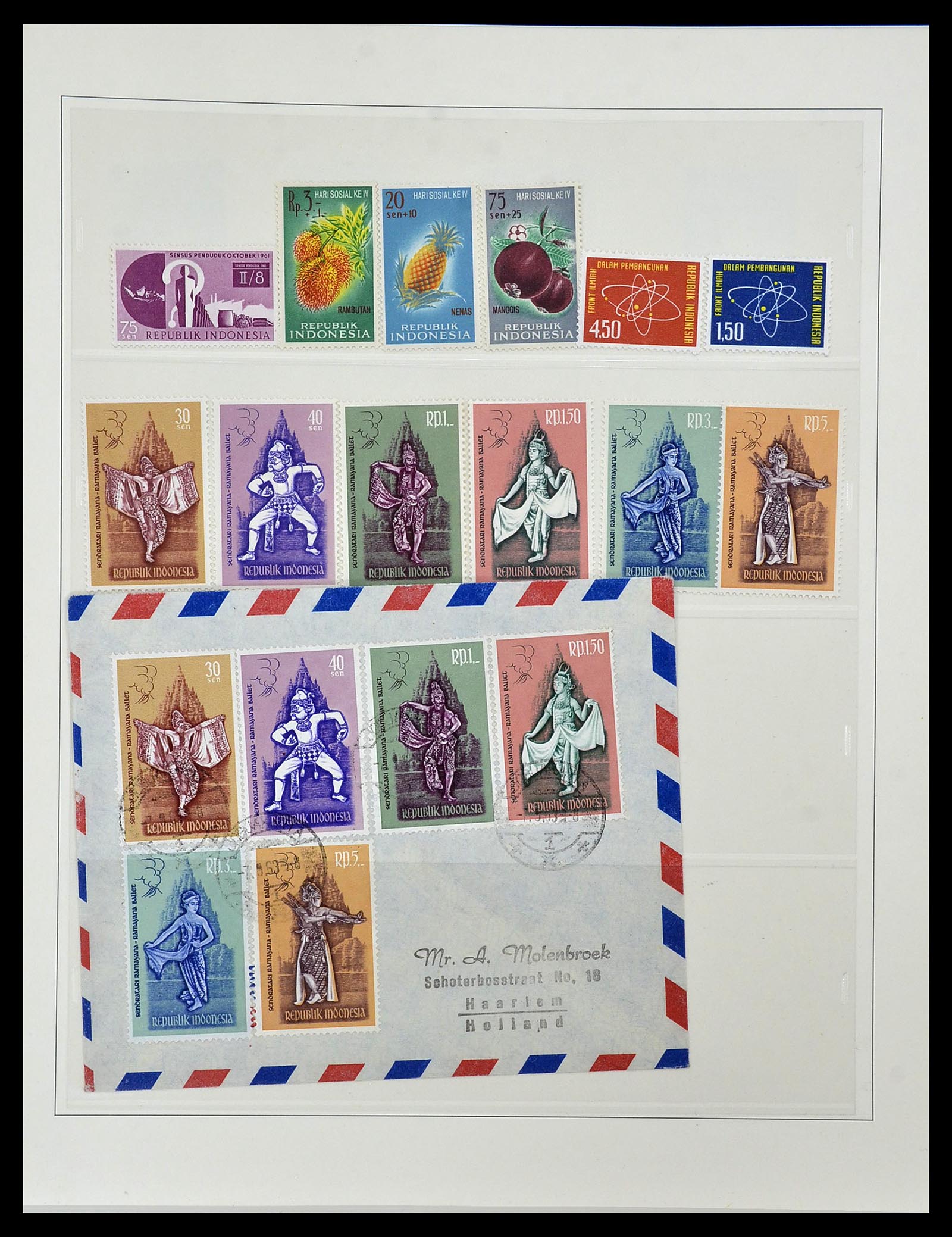 34538 020 - Postzegelverzameling 34538 Indonesië 1951-2005.